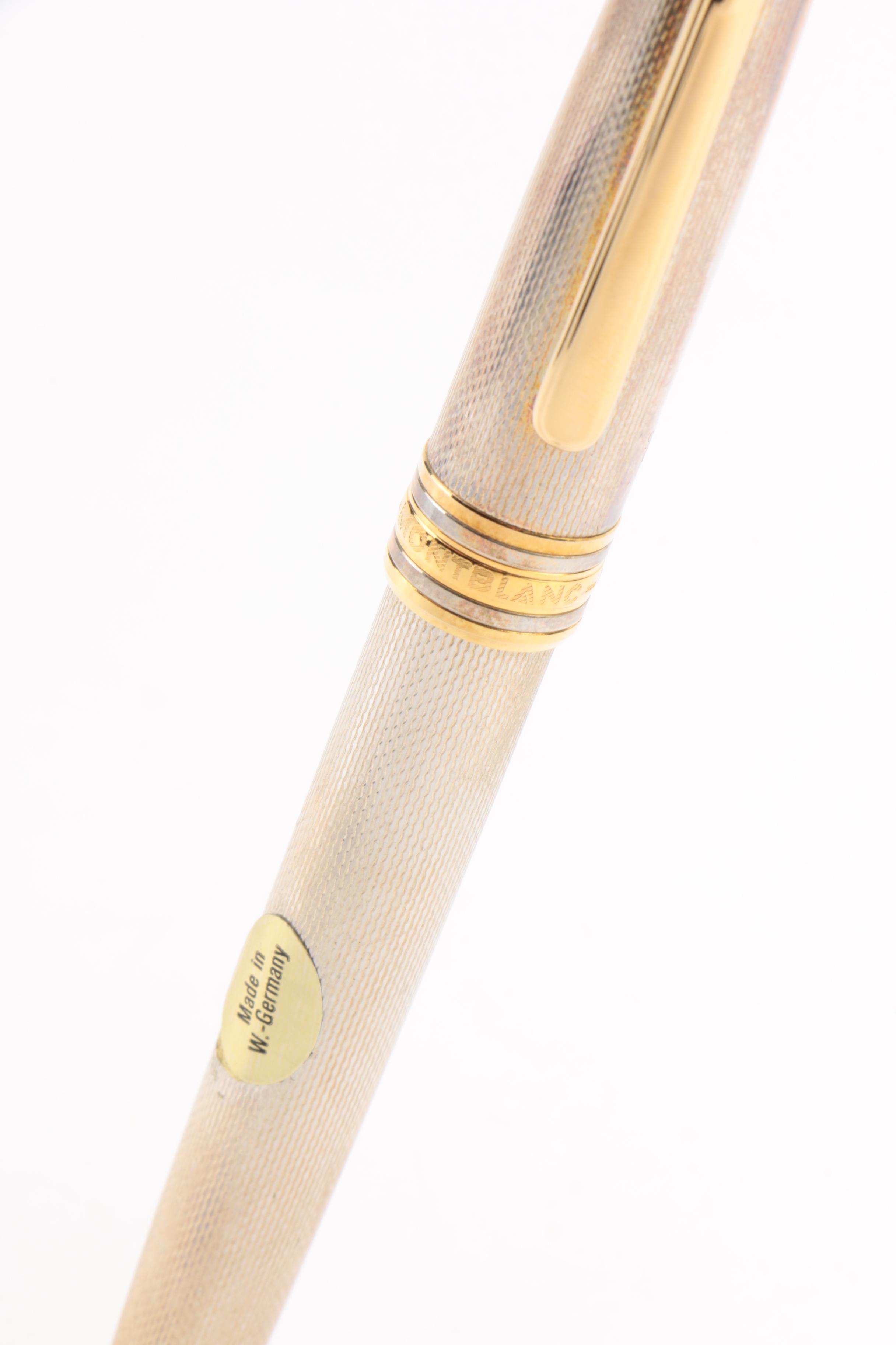 Montblanc Meisterstück Solitaire Sterling Silver Fountain Pen with Original Box