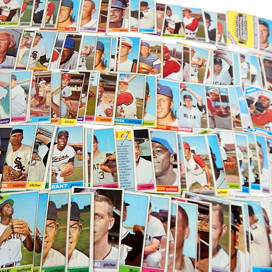 1966 Topps Baseball Cards with Koufax, Rose, Team Cards and More