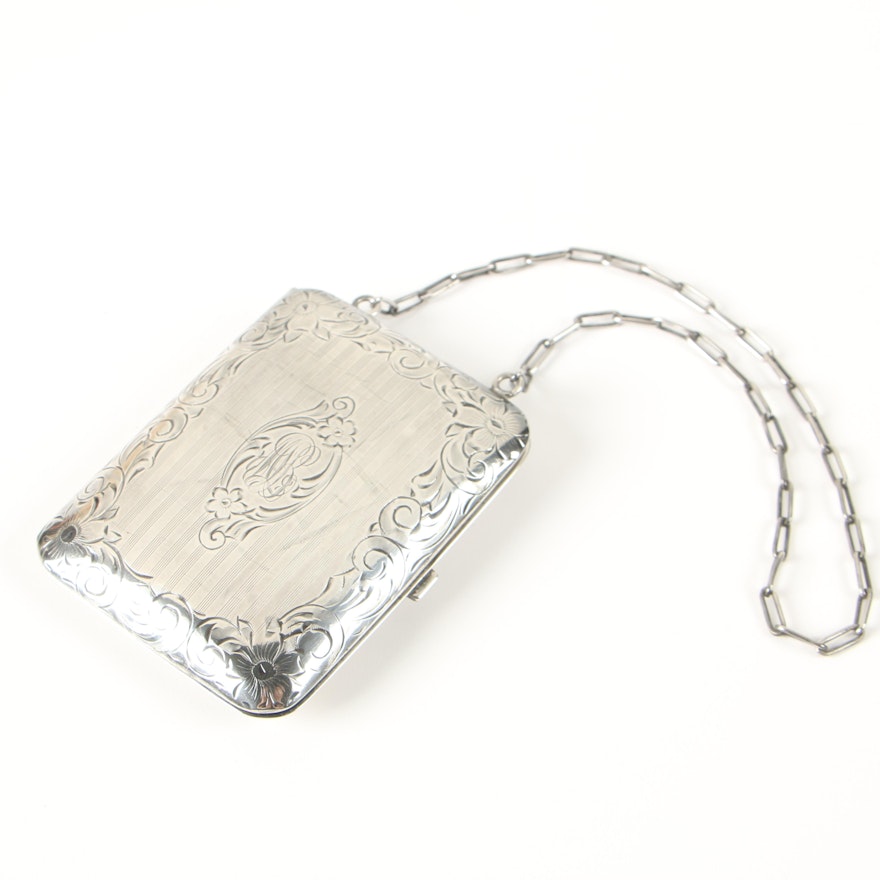 Clarence A. Vanderbilt Sterling Silver Monogrammed Calling Card Purse