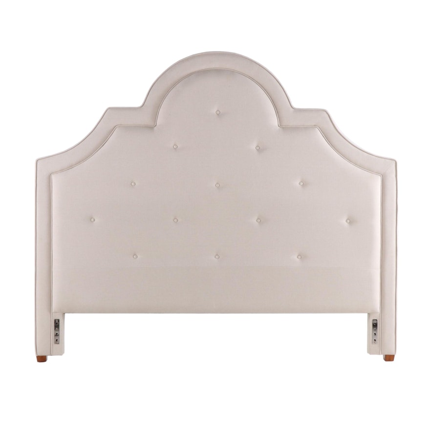 Ballard Designs "Ally" Linen Upholstered Queen Headboard