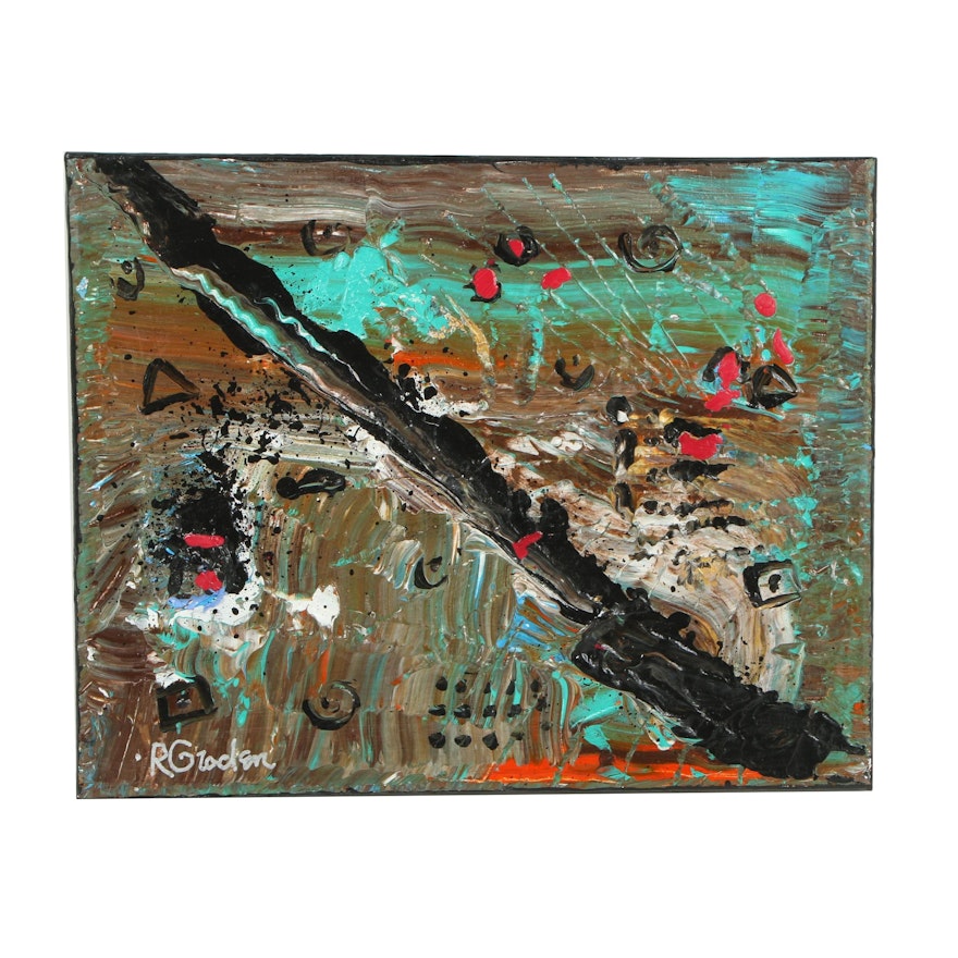 Randy Groden Mixed Media Painting "Nebrodi"