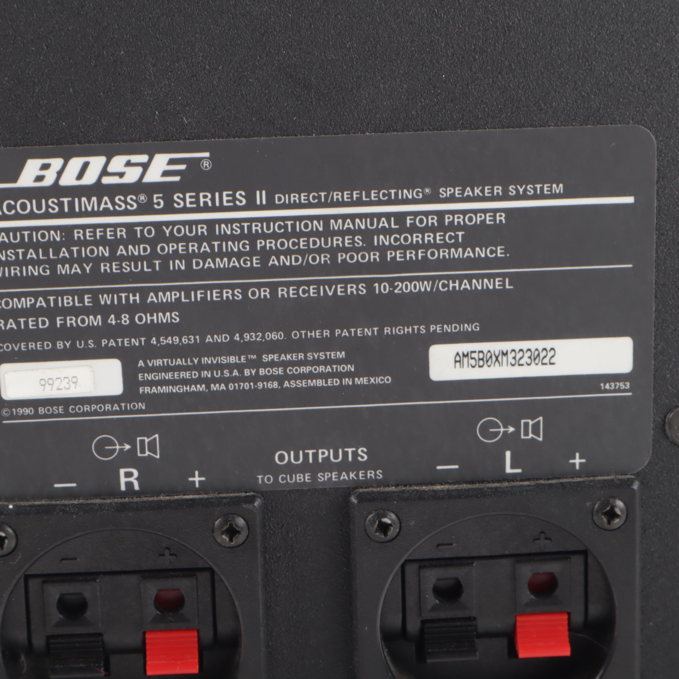 Bose Acoustimass 5 Series II Speaker System