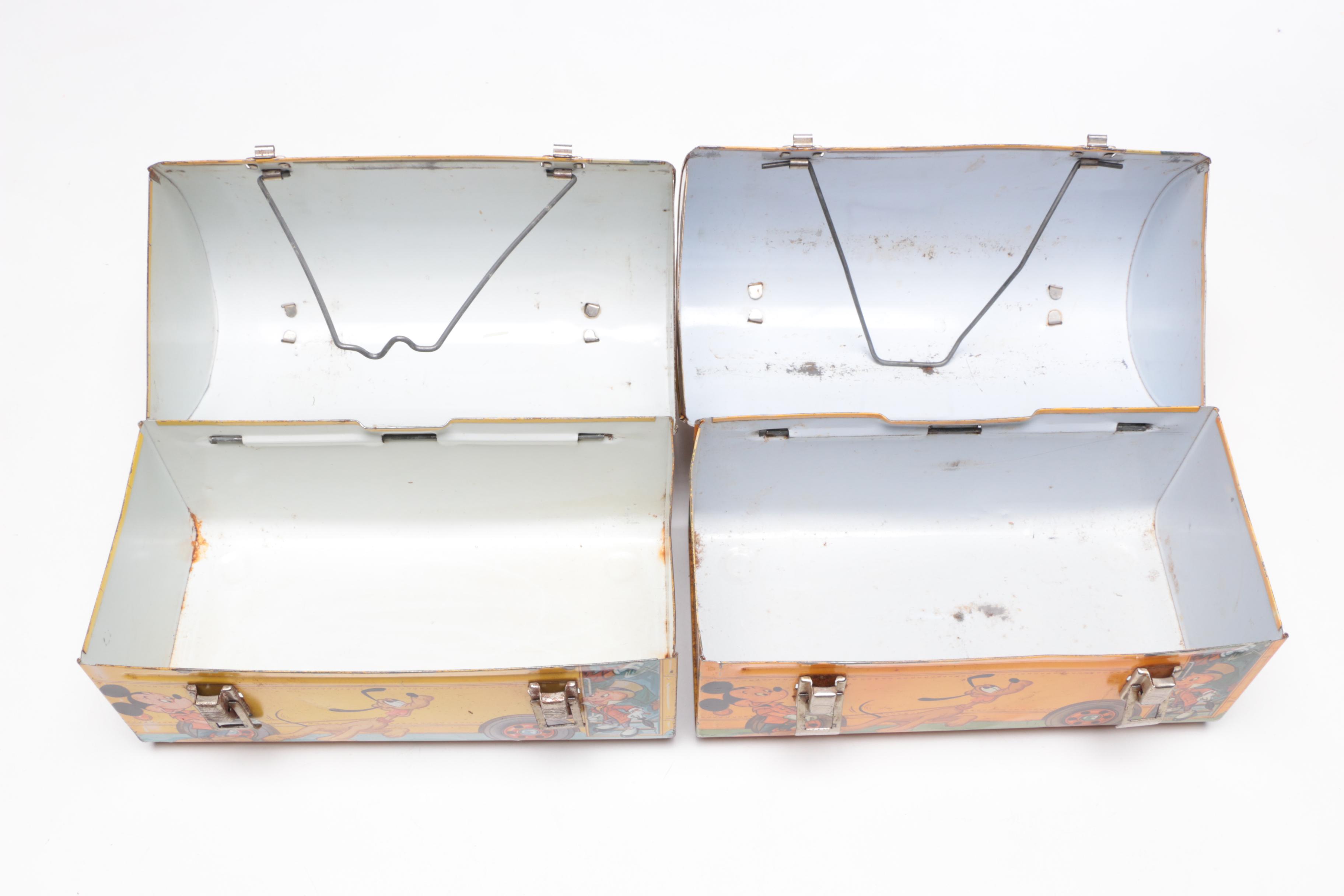 Metal and Plastic Lunch Boxes Including Donnie and Marie Osmond, Mid-Century