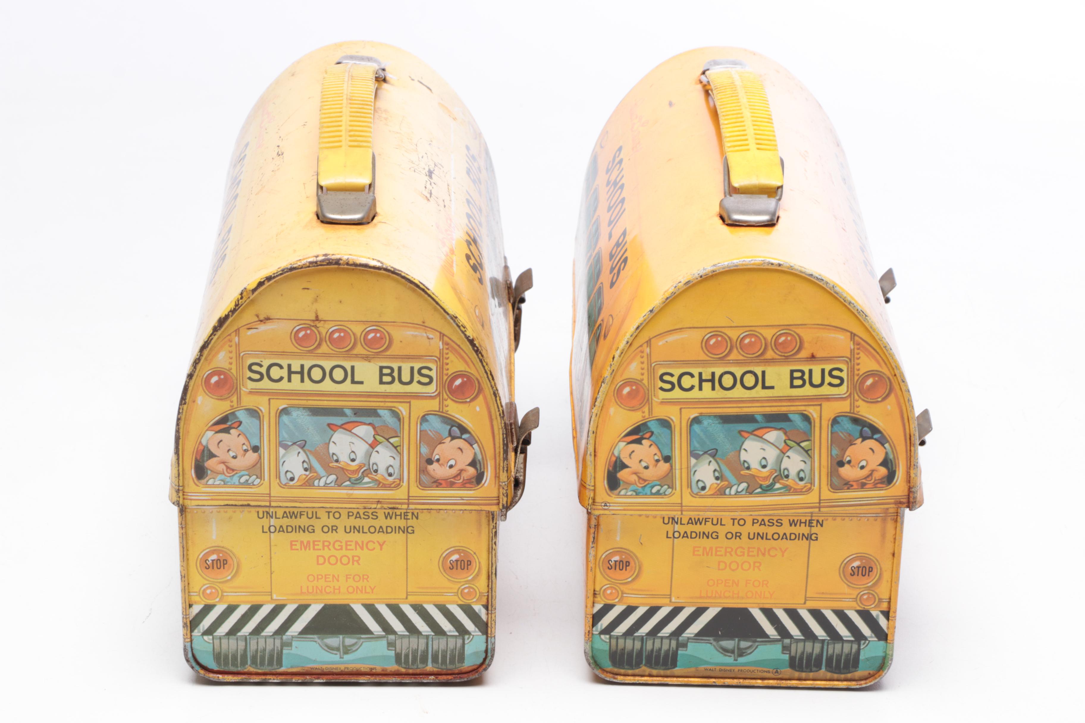 Metal and Plastic Lunch Boxes Including Donnie and Marie Osmond, Mid-Century