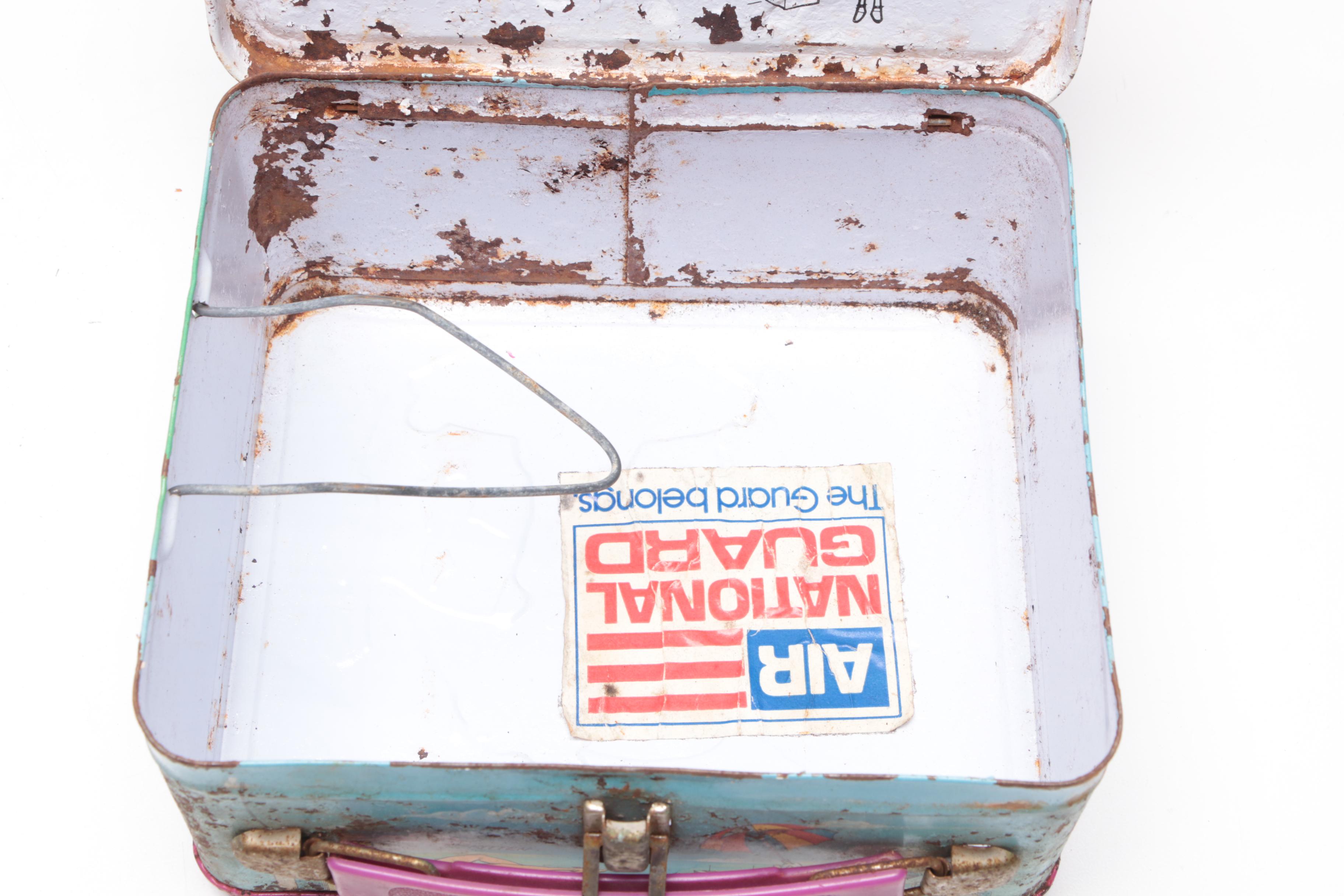 Metal and Plastic Lunch Boxes Including Donnie and Marie Osmond, Mid-Century