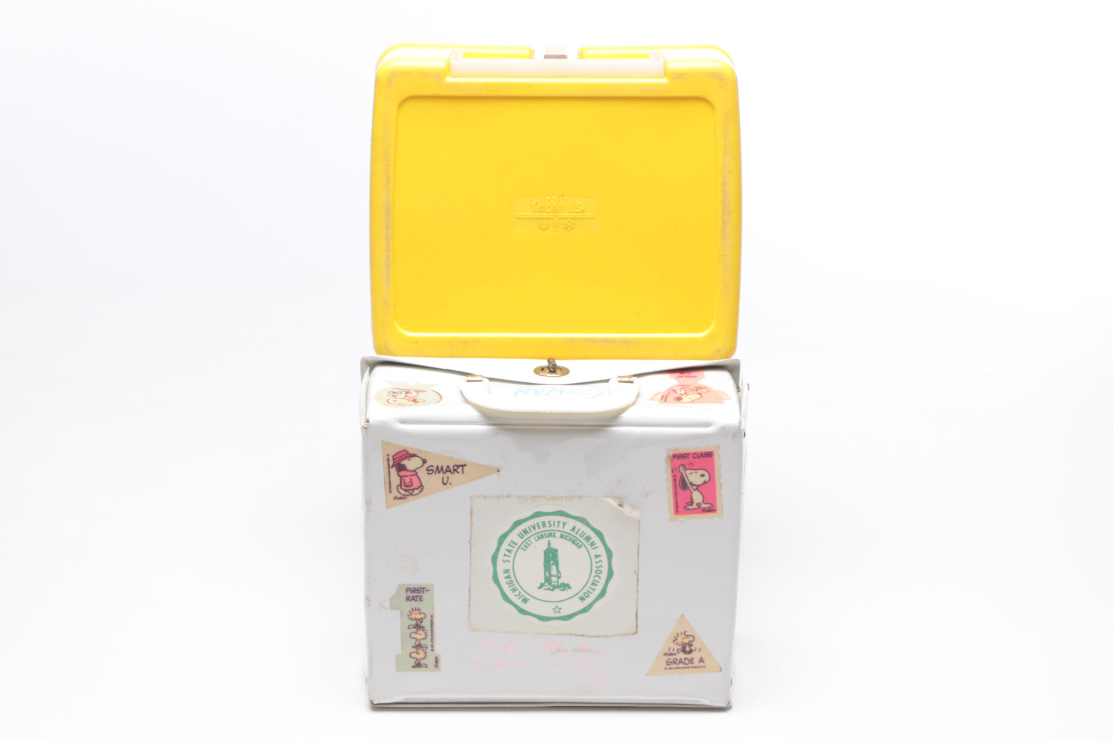 Metal and Plastic Lunch Boxes Including Donnie and Marie Osmond, Mid-Century