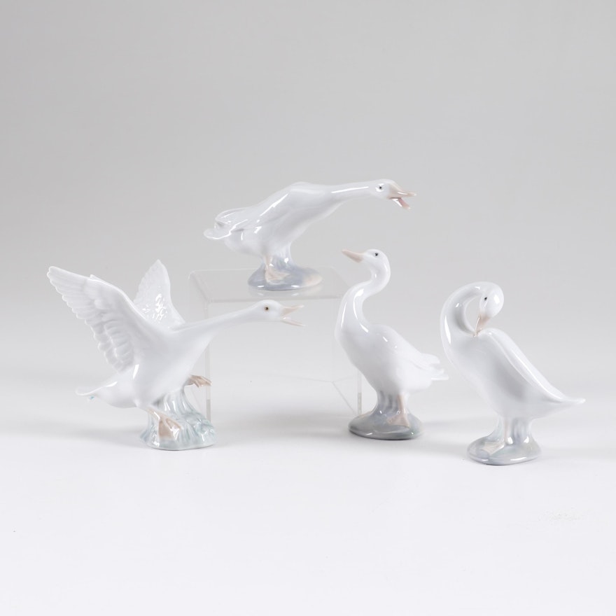 Lladró Porcelain Duck Figurines