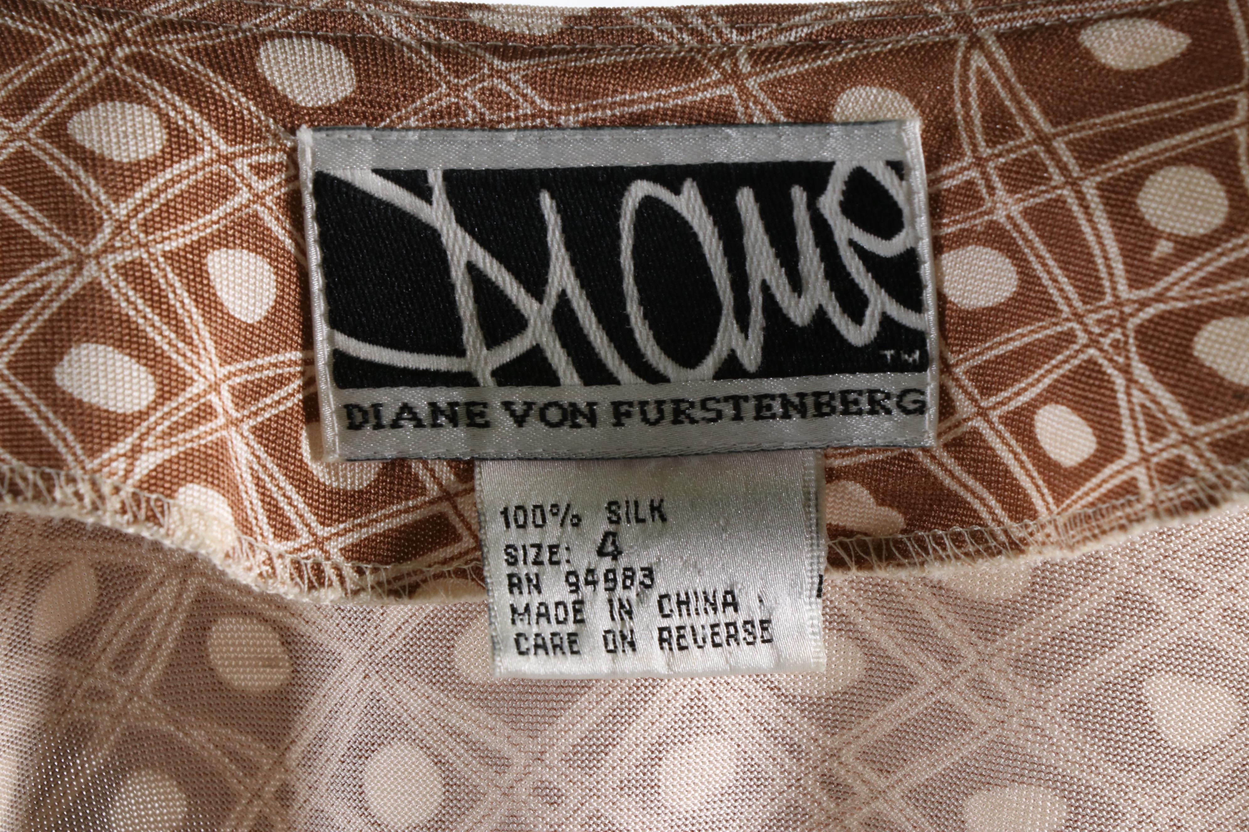 Diane von Furstenberg Silk Wrap Dress with Tie Sash