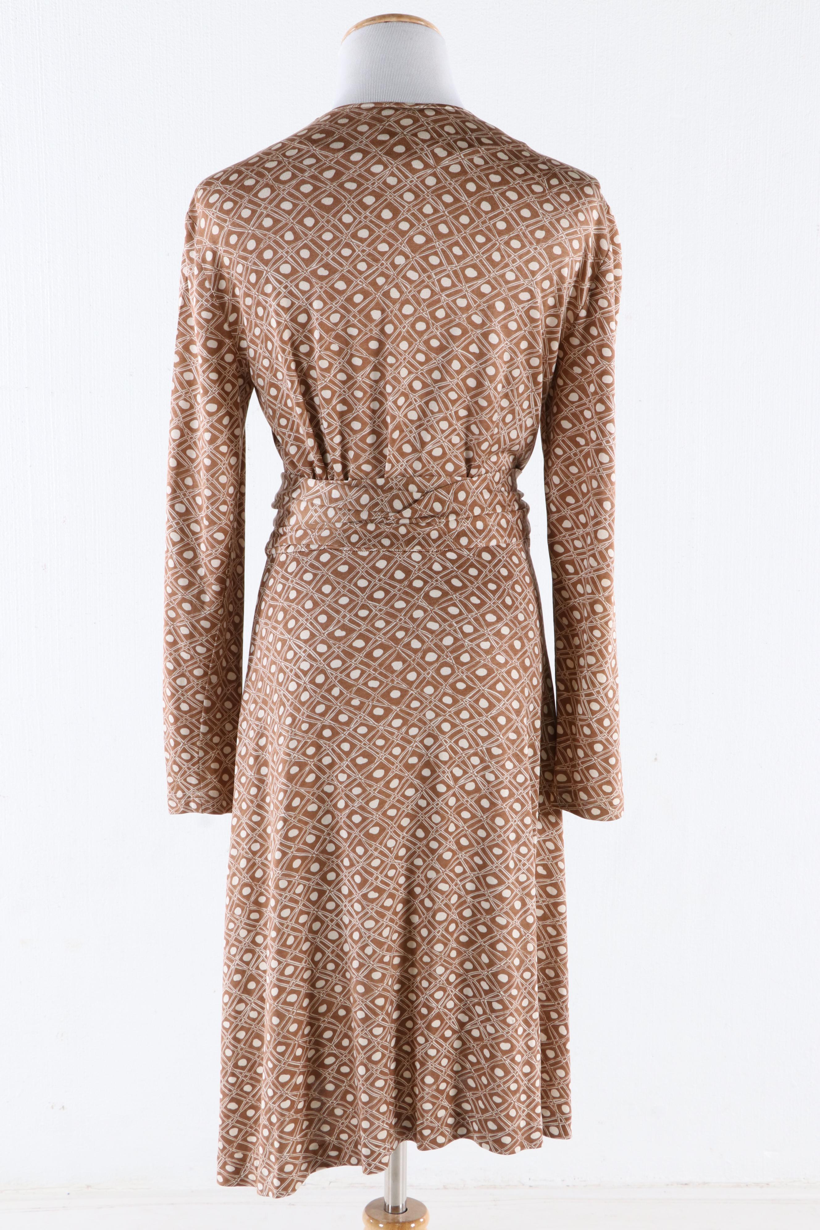 Diane von Furstenberg Silk Wrap Dress with Tie Sash