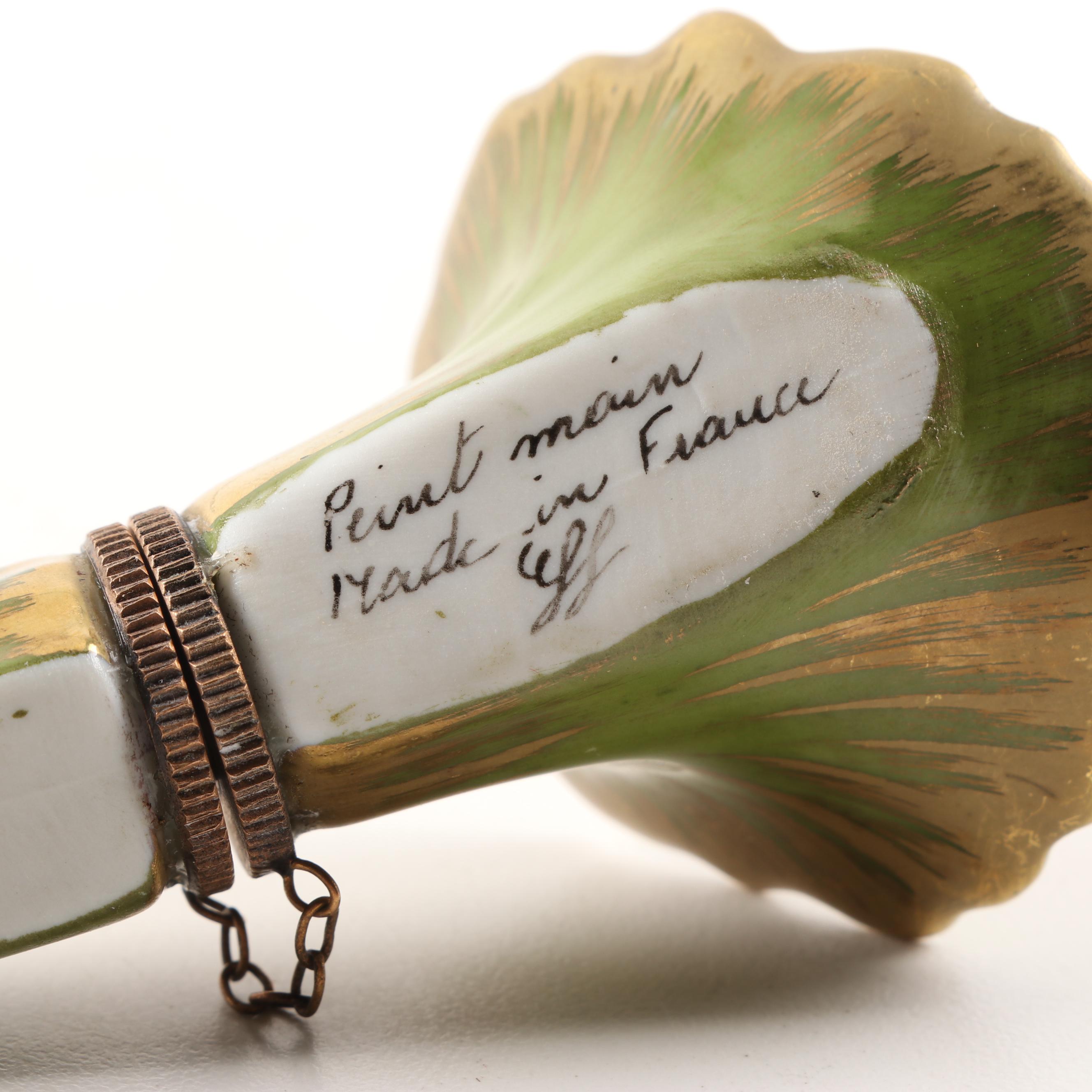 Limoges Hand-Painted Porcelain Floral Bouquet Trinket Box