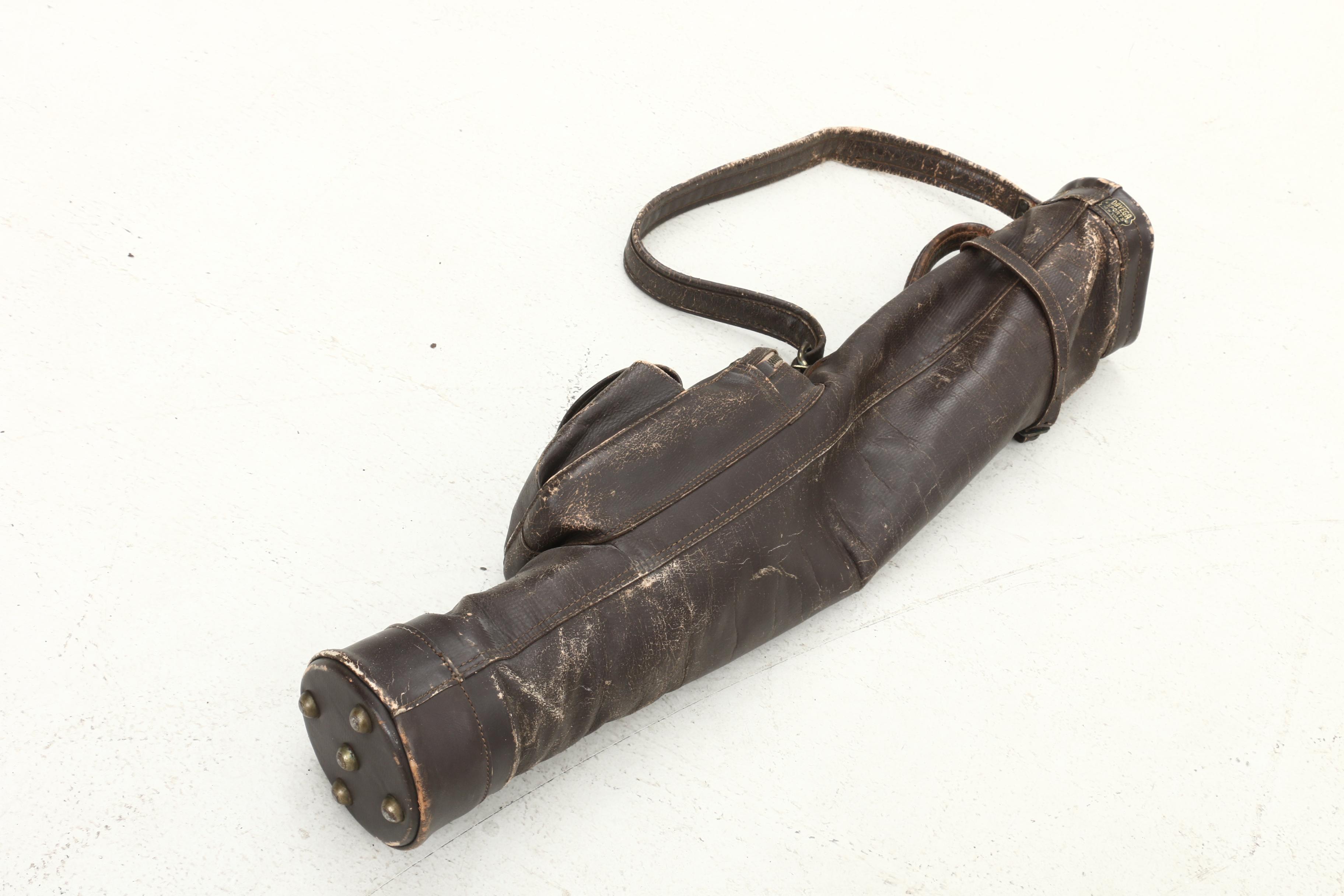 Windsor, Eddie Loos, and T Stewart Wooden Golf Clubs with Davega Sports Golf Bag