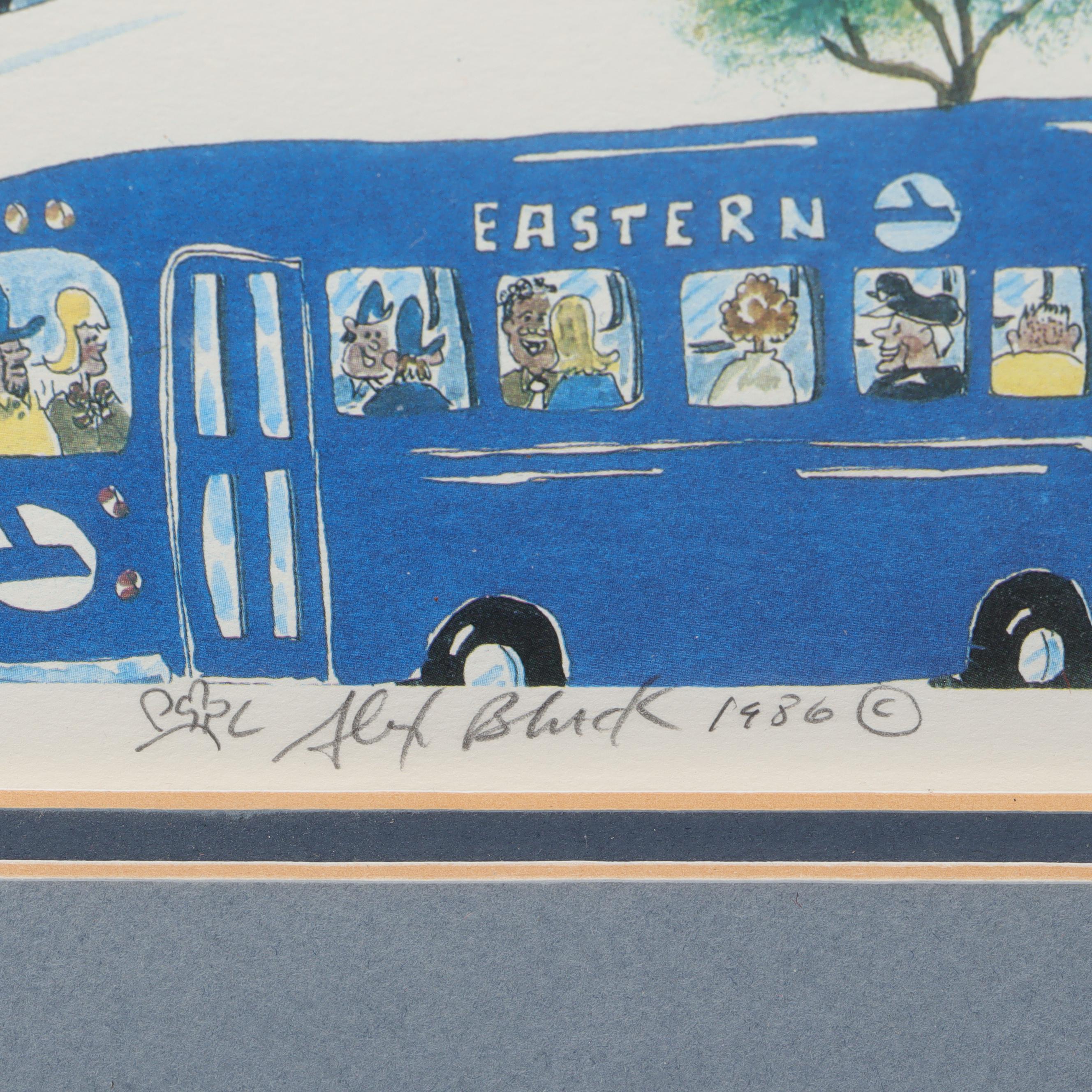 Alex Black Offset Lithographs of Airplanes Including Trans World and More