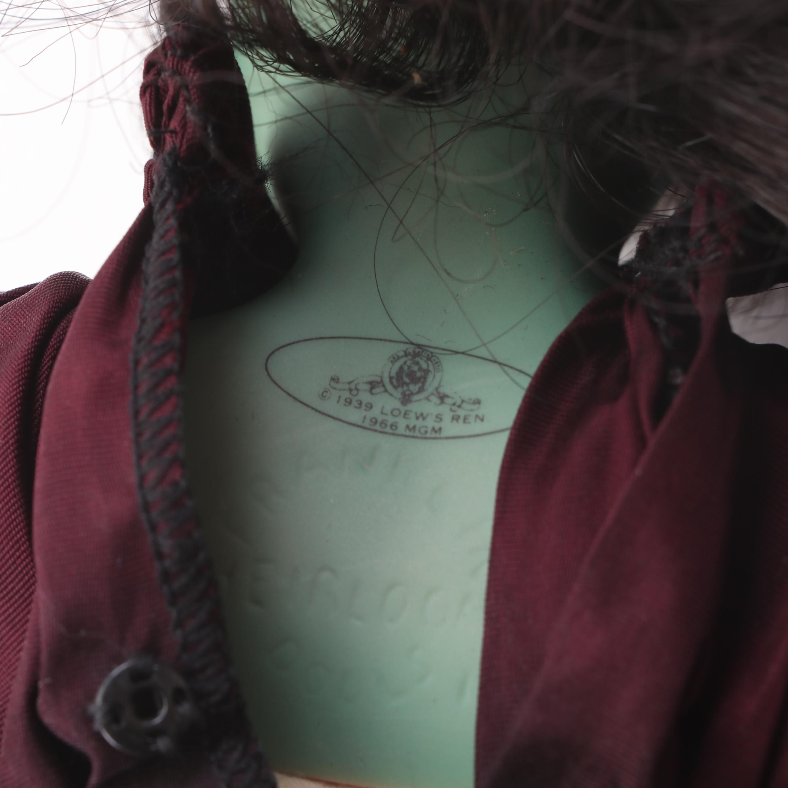 1989 Franklin Heirloom "Wicked Witch of the East" Porcelain Doll with Stand