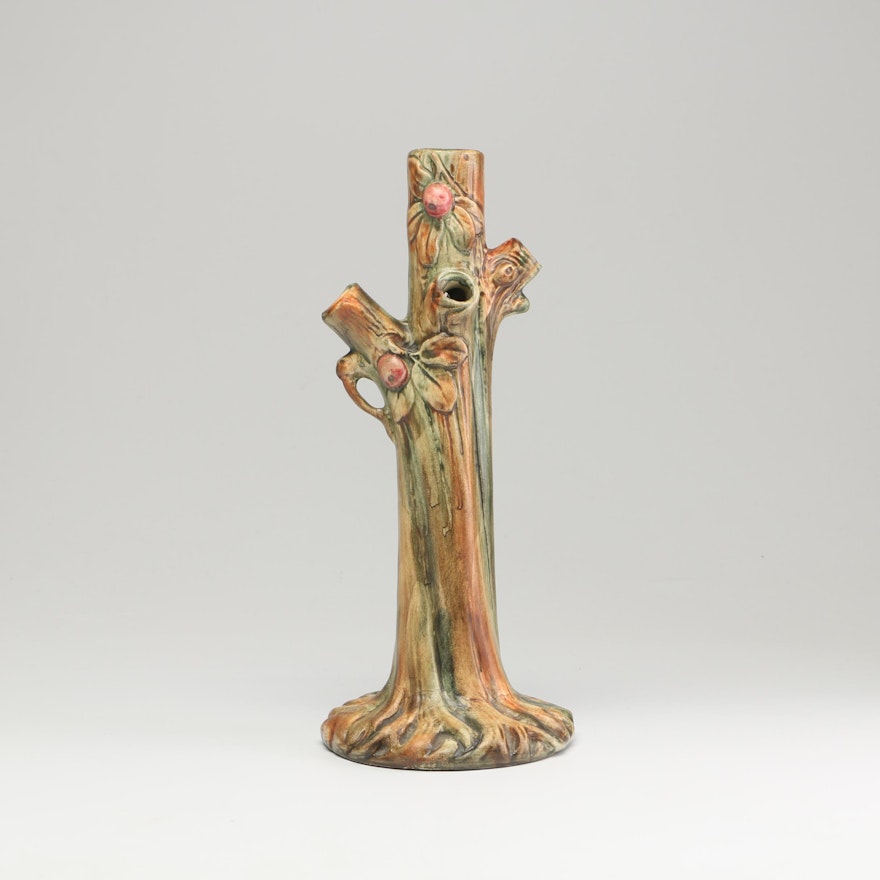 Weller Pottery "Woodcraft" Apple Tree Bud Vase, Early 20th Century