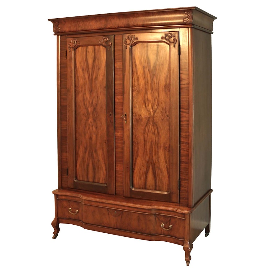 Louis Philippe Transitional Style Knock Down Armoire, 19th Century