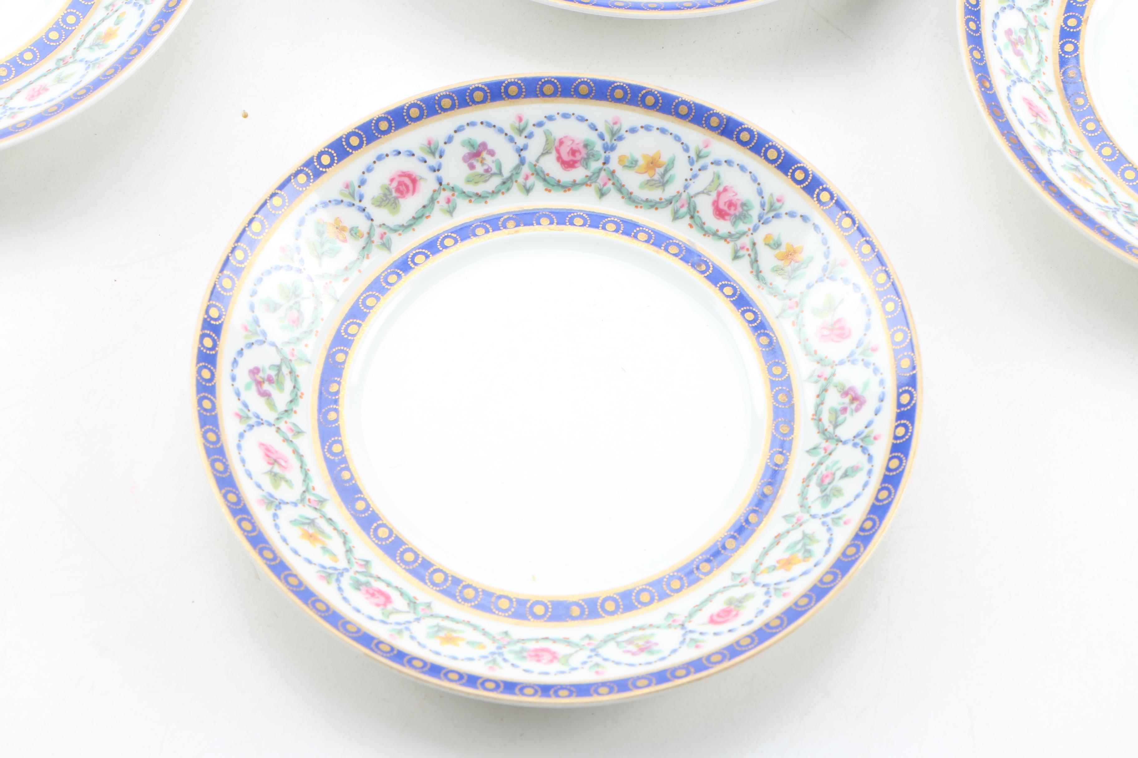 Haviland "Malmaison" China Dessert Set, 1969 - 1993