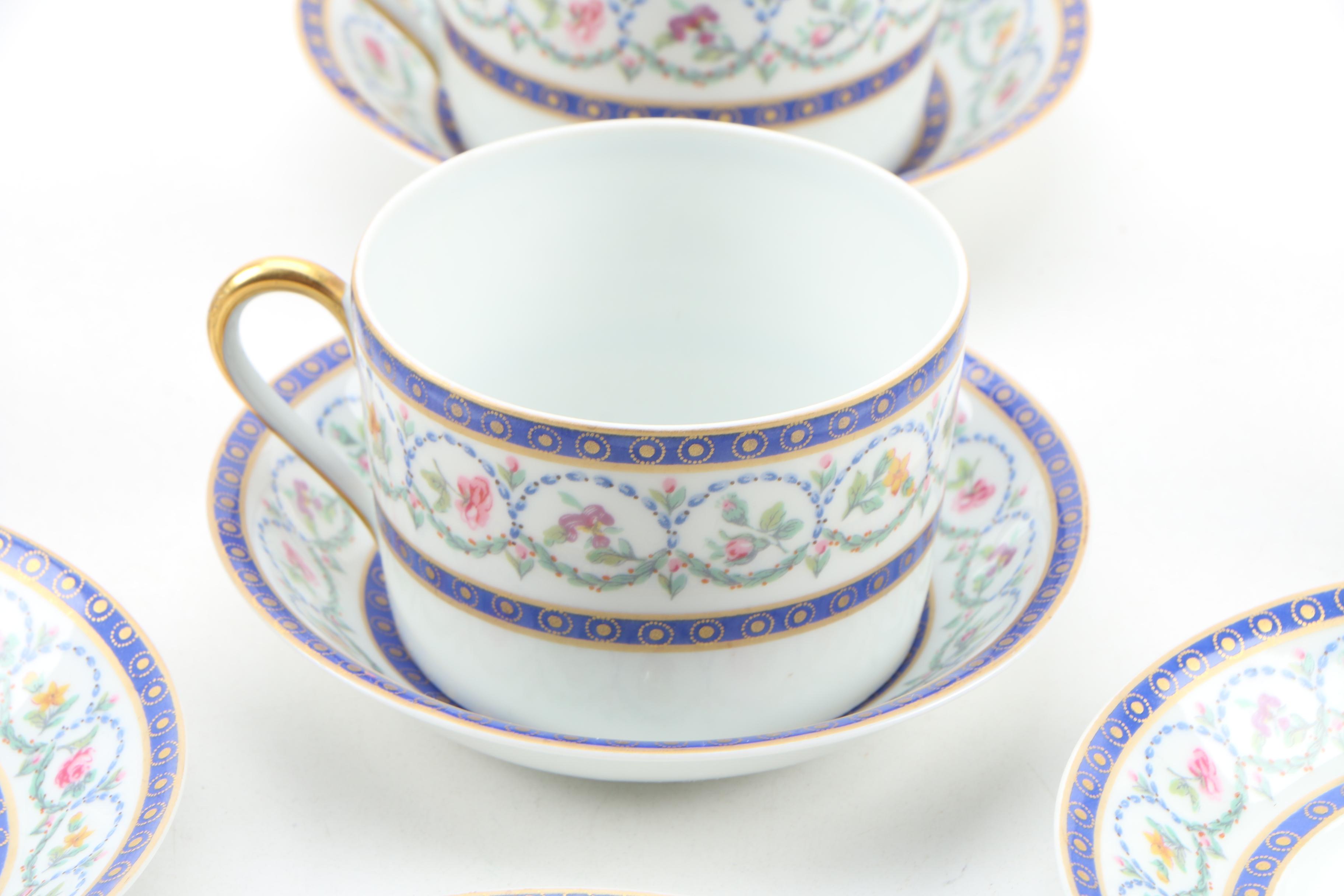 Haviland "Malmaison" China Dessert Set, 1969 - 1993