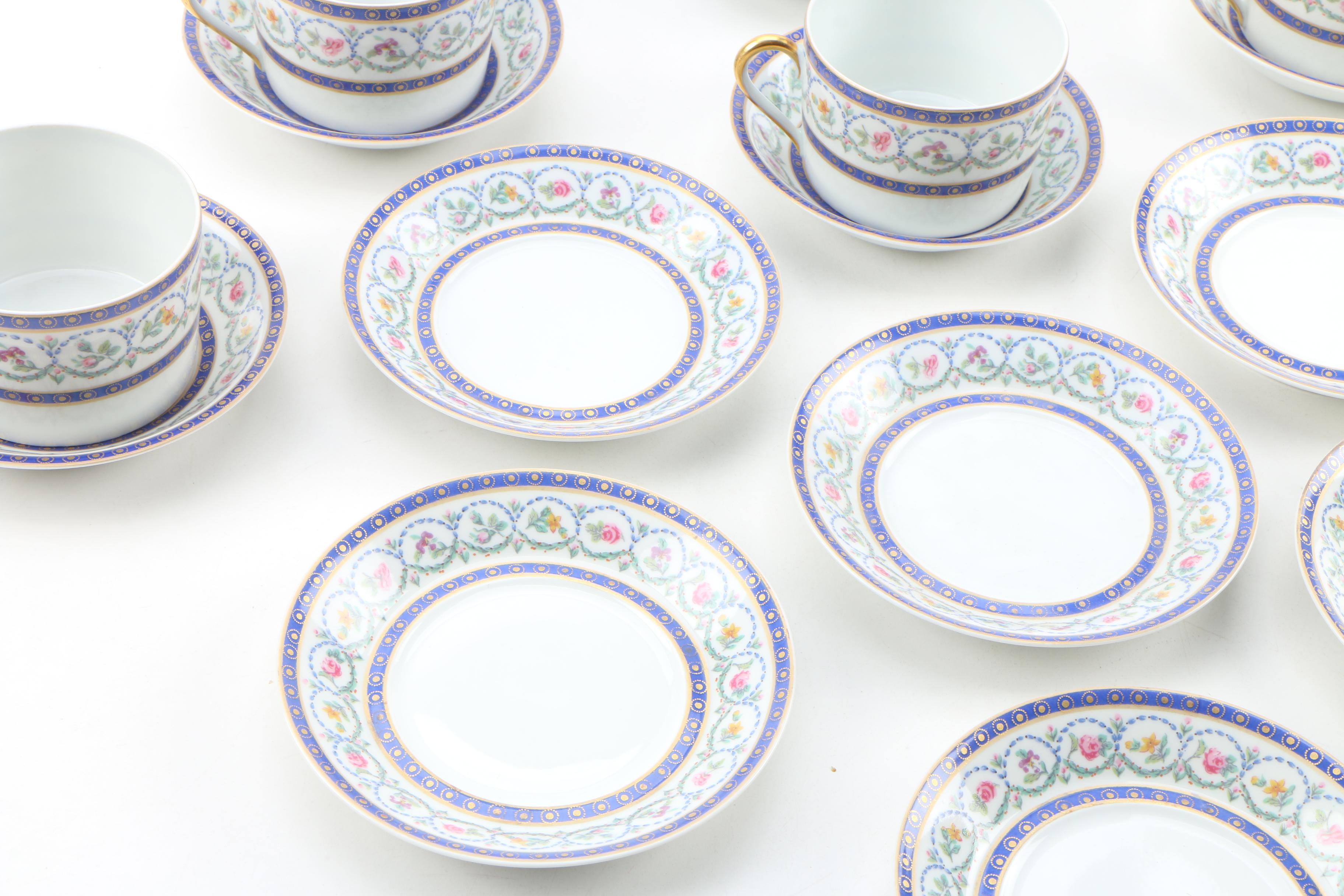 Haviland "Malmaison" China Dessert Set, 1969 - 1993