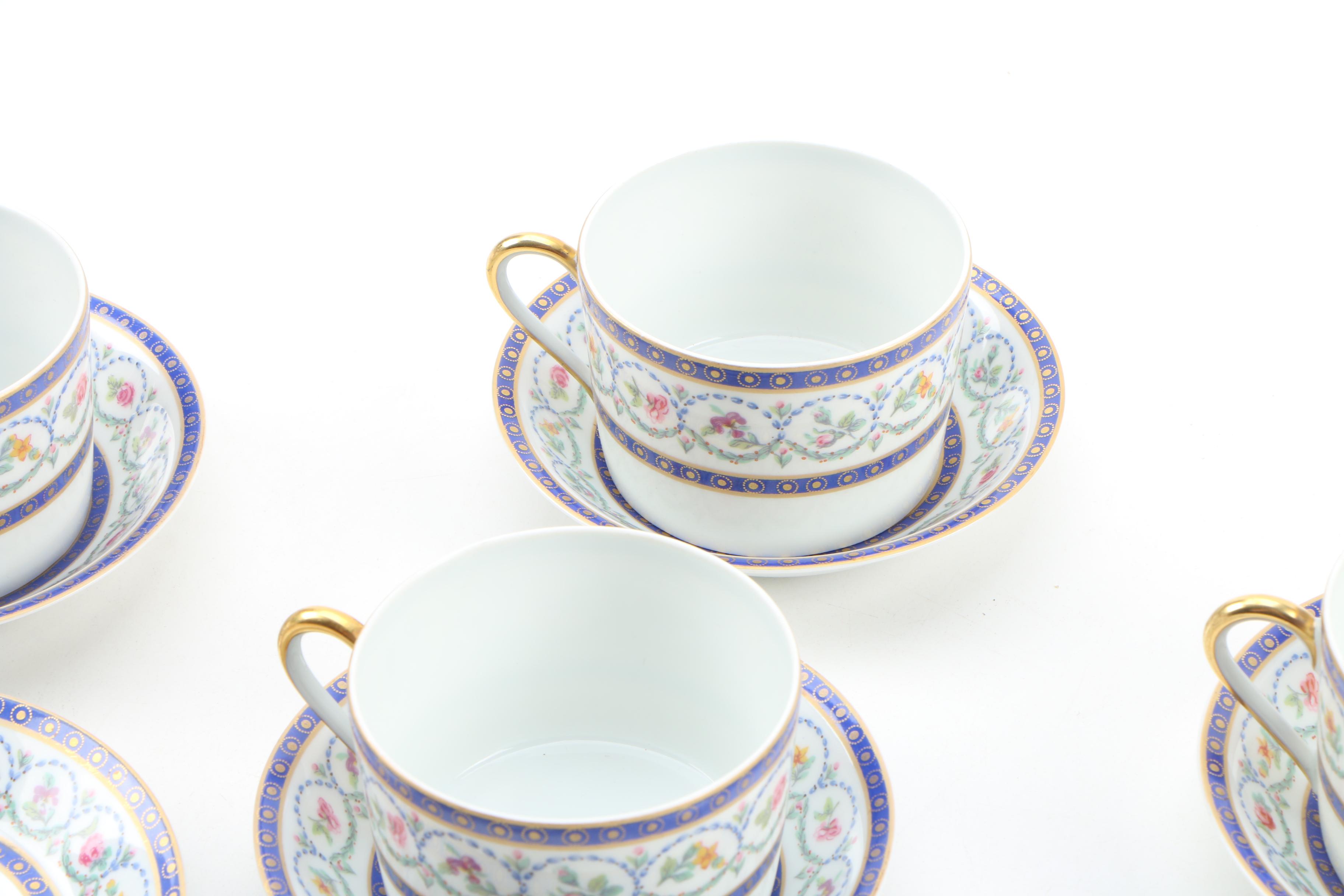 Haviland "Malmaison" China Dessert Set, 1969 - 1993
