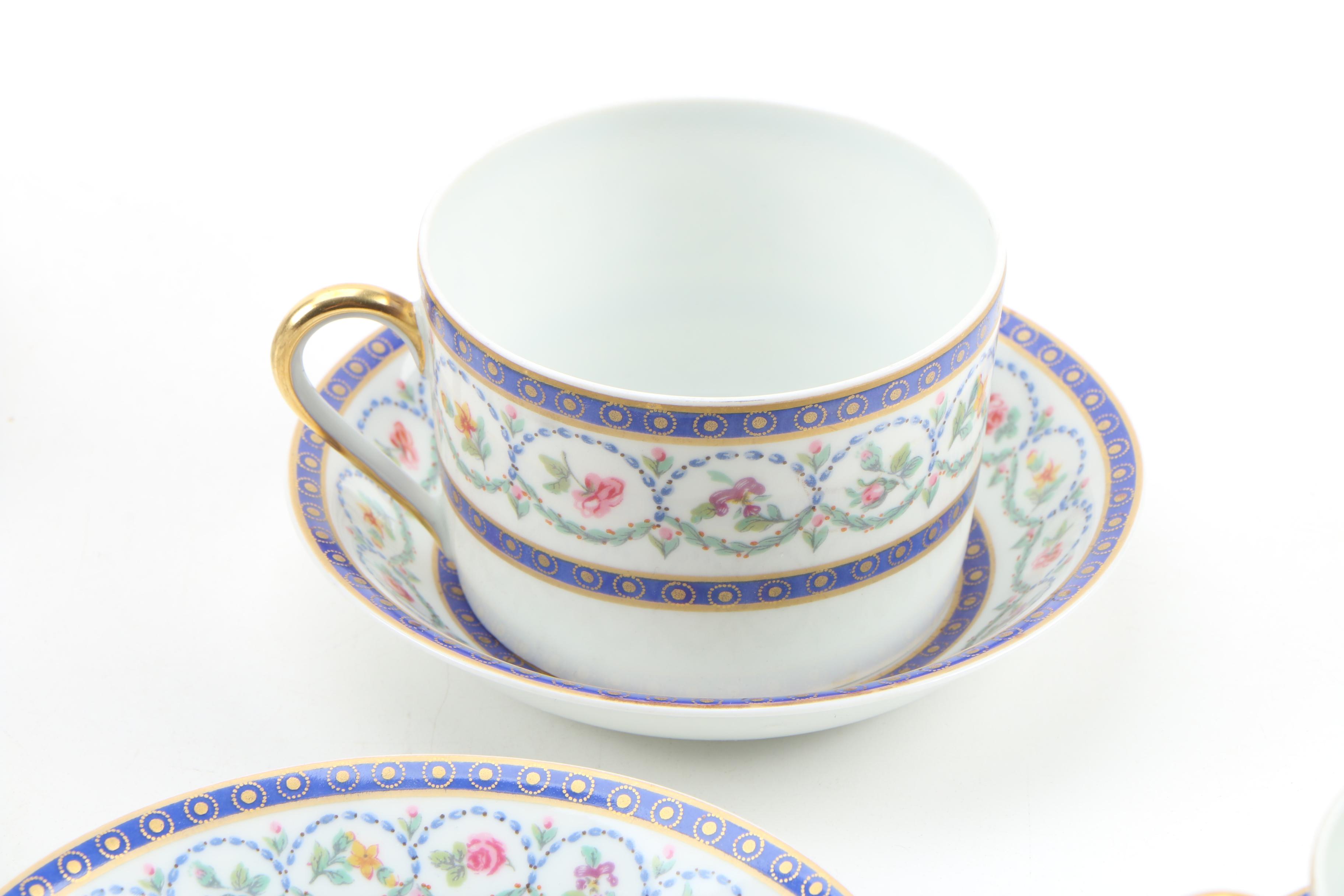 Haviland "Malmaison" China Dessert Set, 1969 - 1993