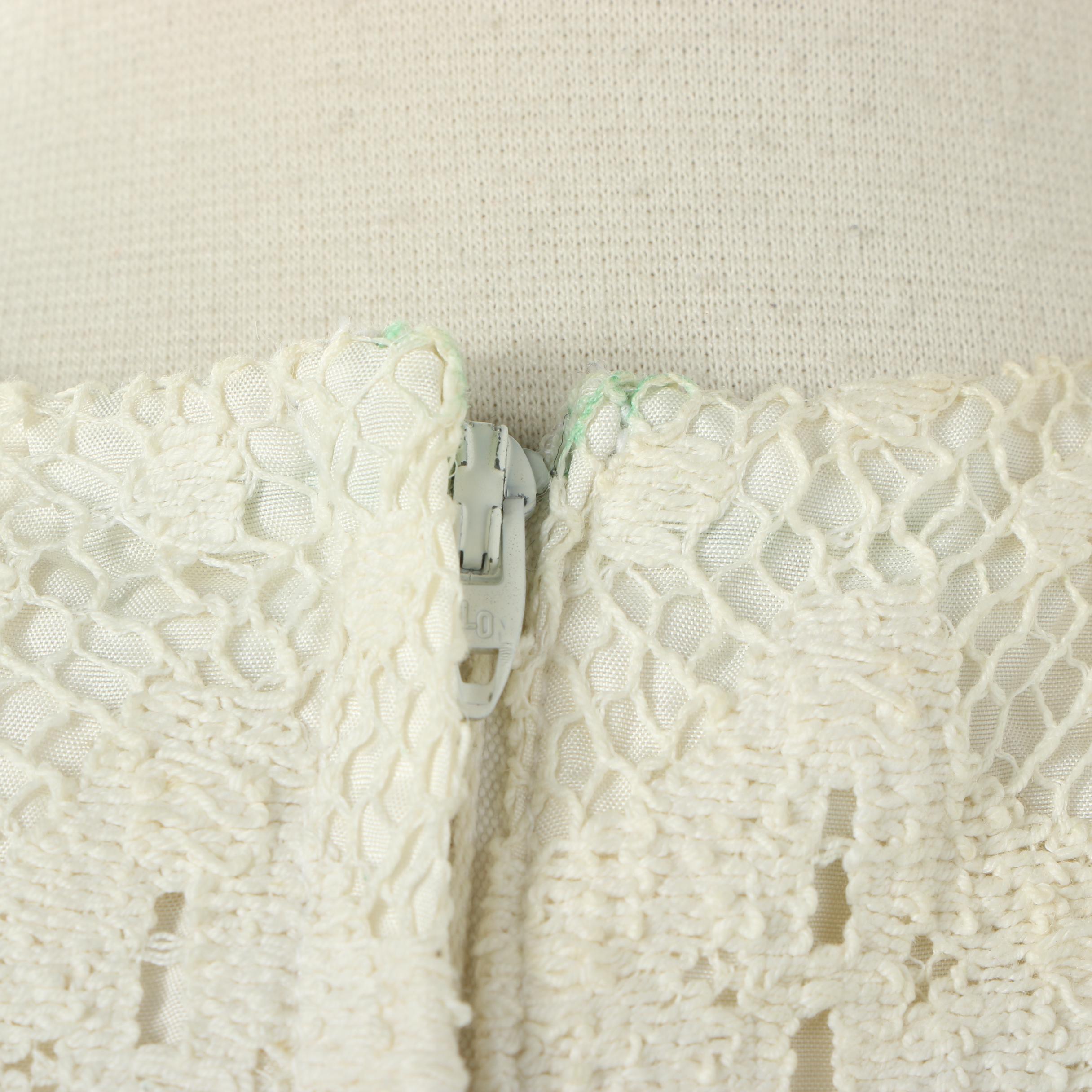 Samantha Cooper Crochet Lace Prairie Dress, 1970s Vintage