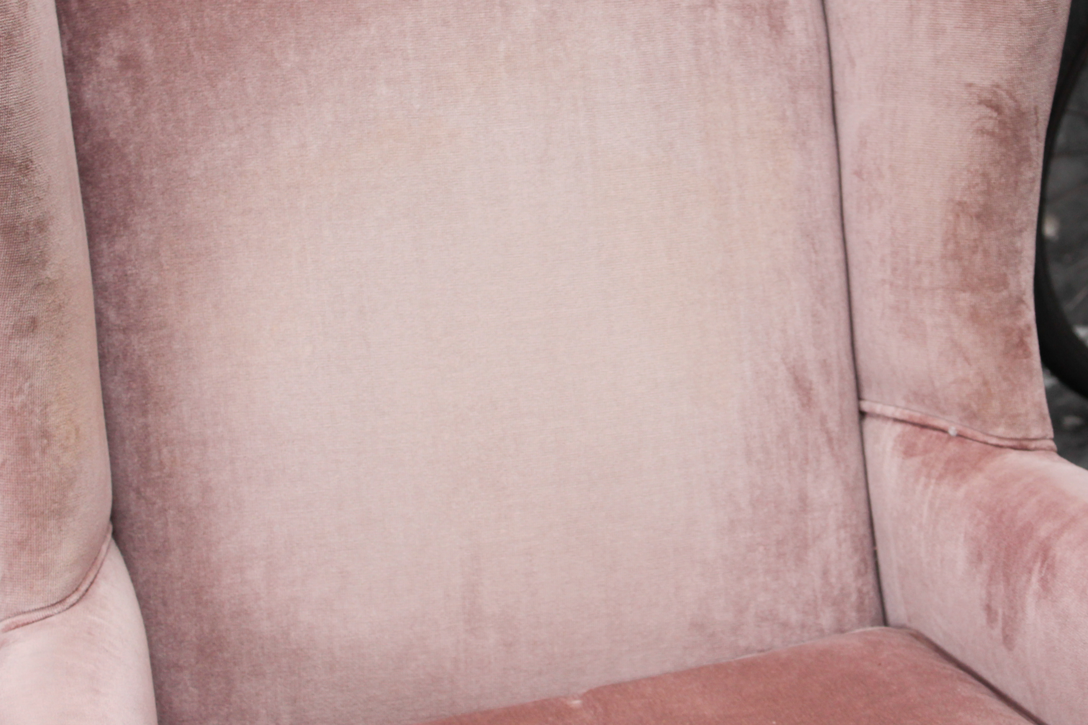 Pair of Queen Anne Style Custom-Upholstered Wingback Armchairs, 20th Century