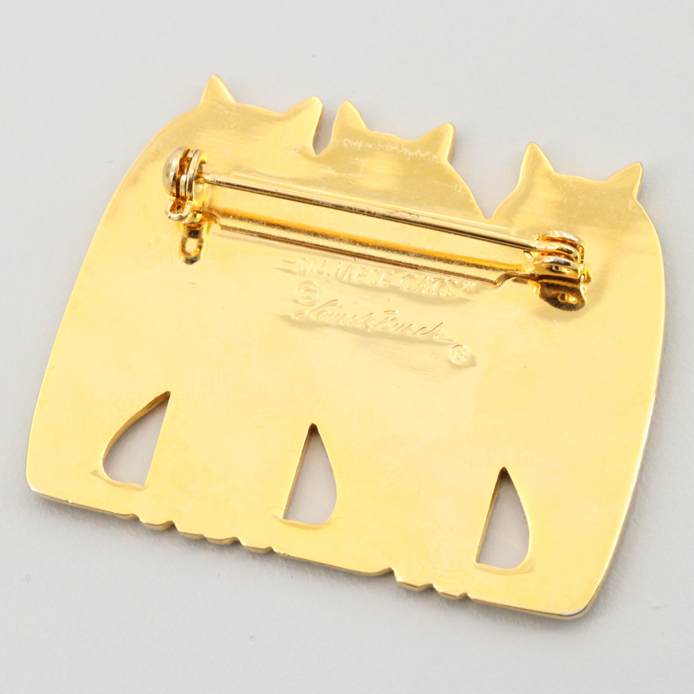 Enamel and Rhinestone Brooch and Pendant Assortment Featuring Laurel Burch