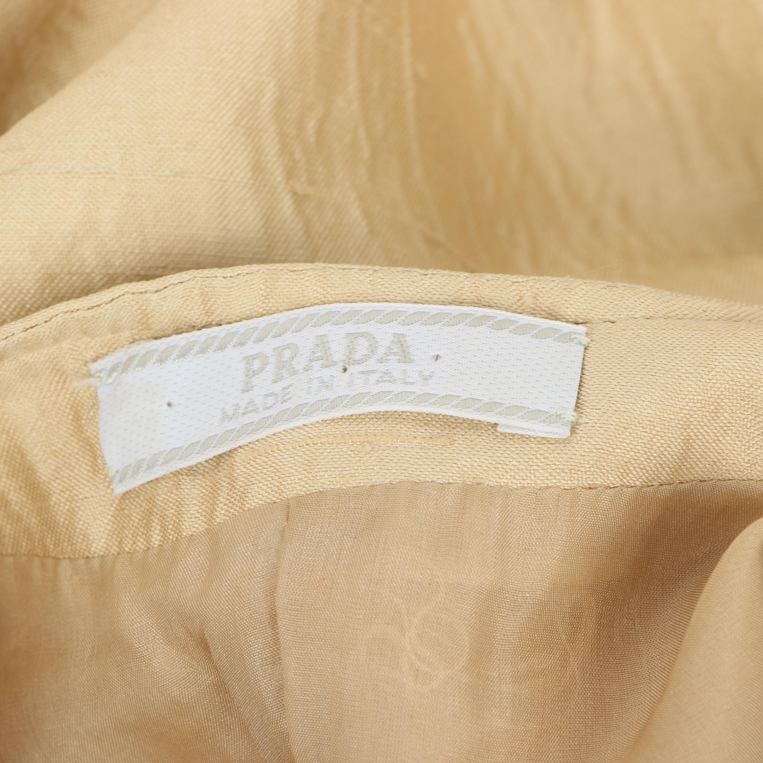 Prada Silk Blend Shirt Dress with Silk Block Pleat Skirt and Ruched Blouse