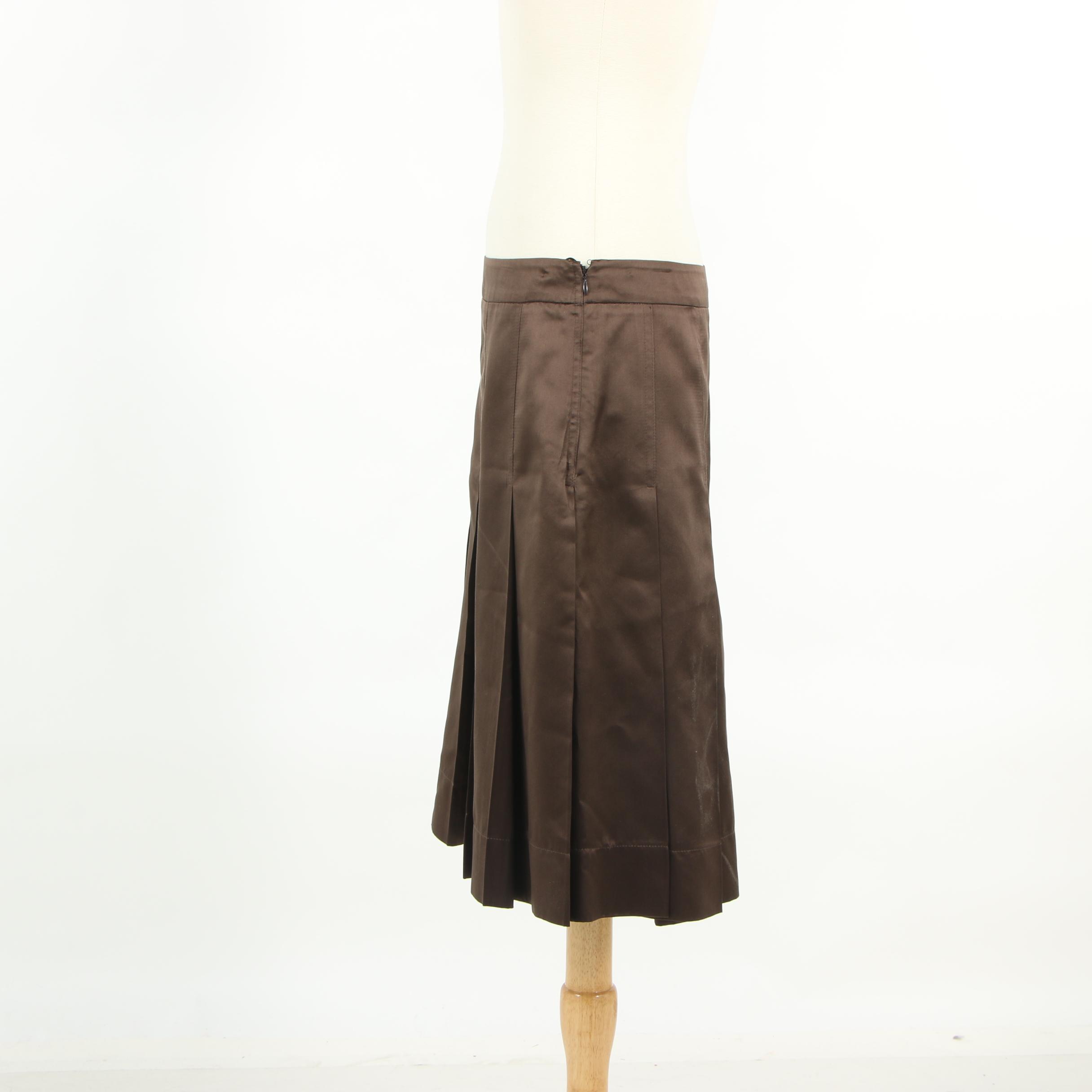 Prada Silk Blend Shirt Dress with Silk Block Pleat Skirt and Ruched Blouse