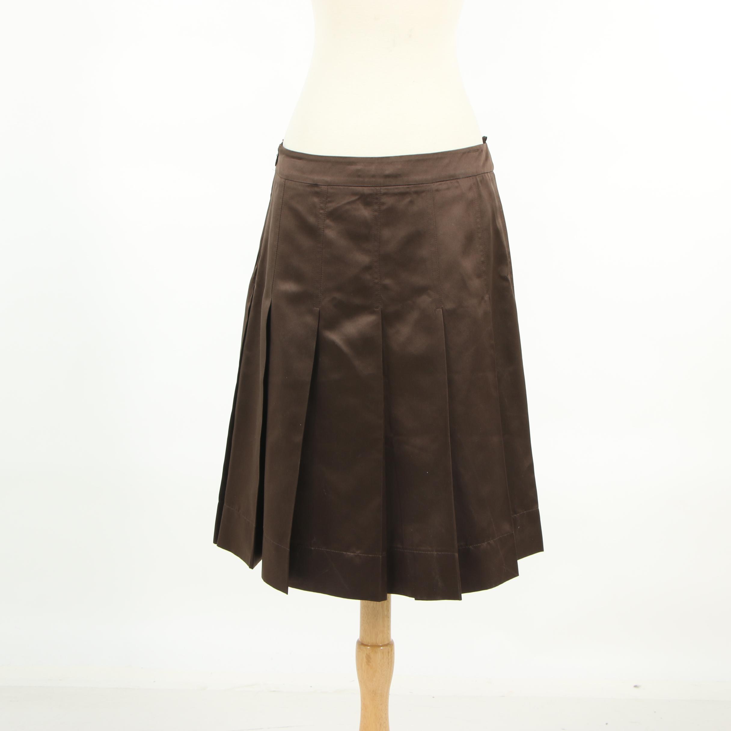 Prada Silk Blend Shirt Dress with Silk Block Pleat Skirt and Ruched Blouse