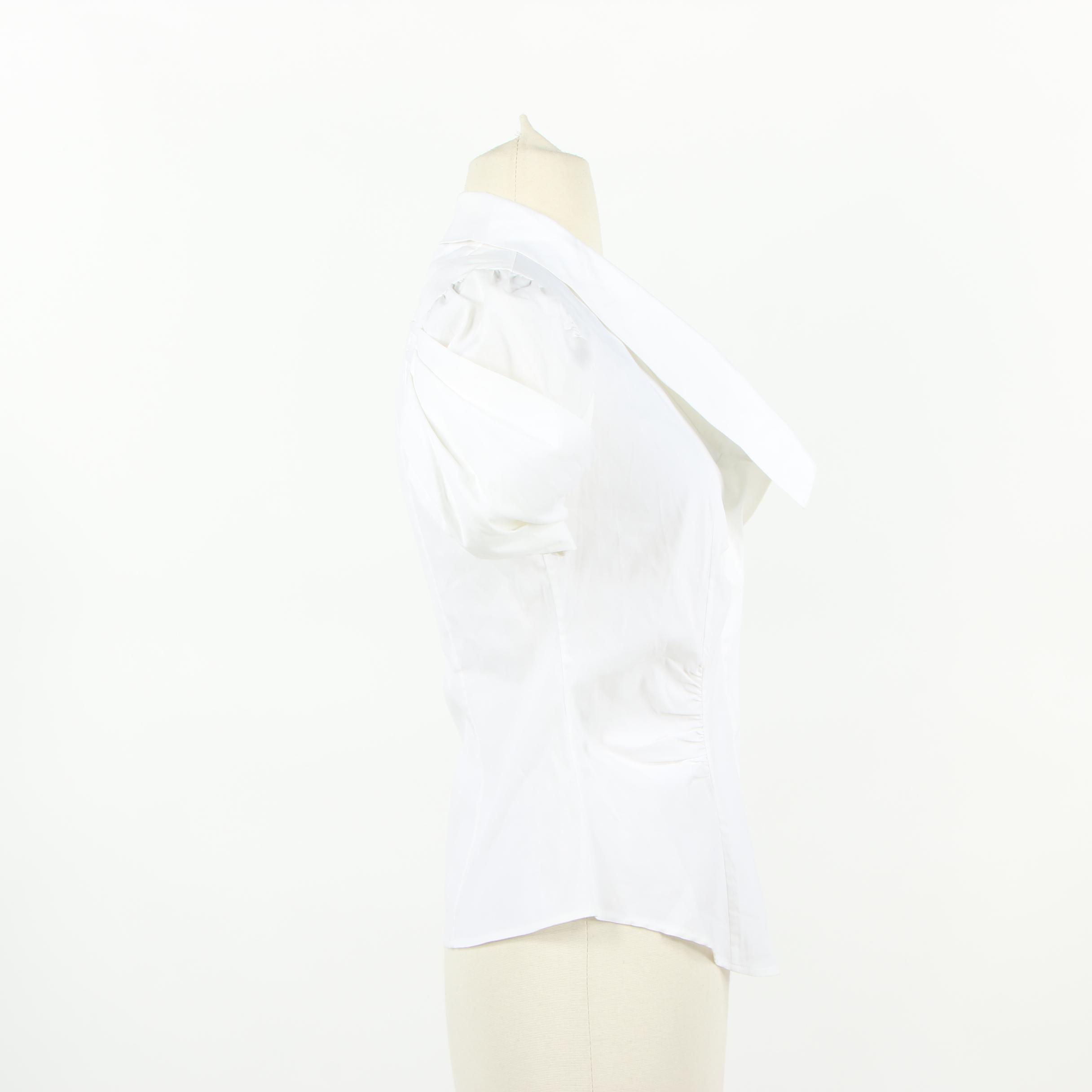 Prada Silk Blend Shirt Dress with Silk Block Pleat Skirt and Ruched Blouse