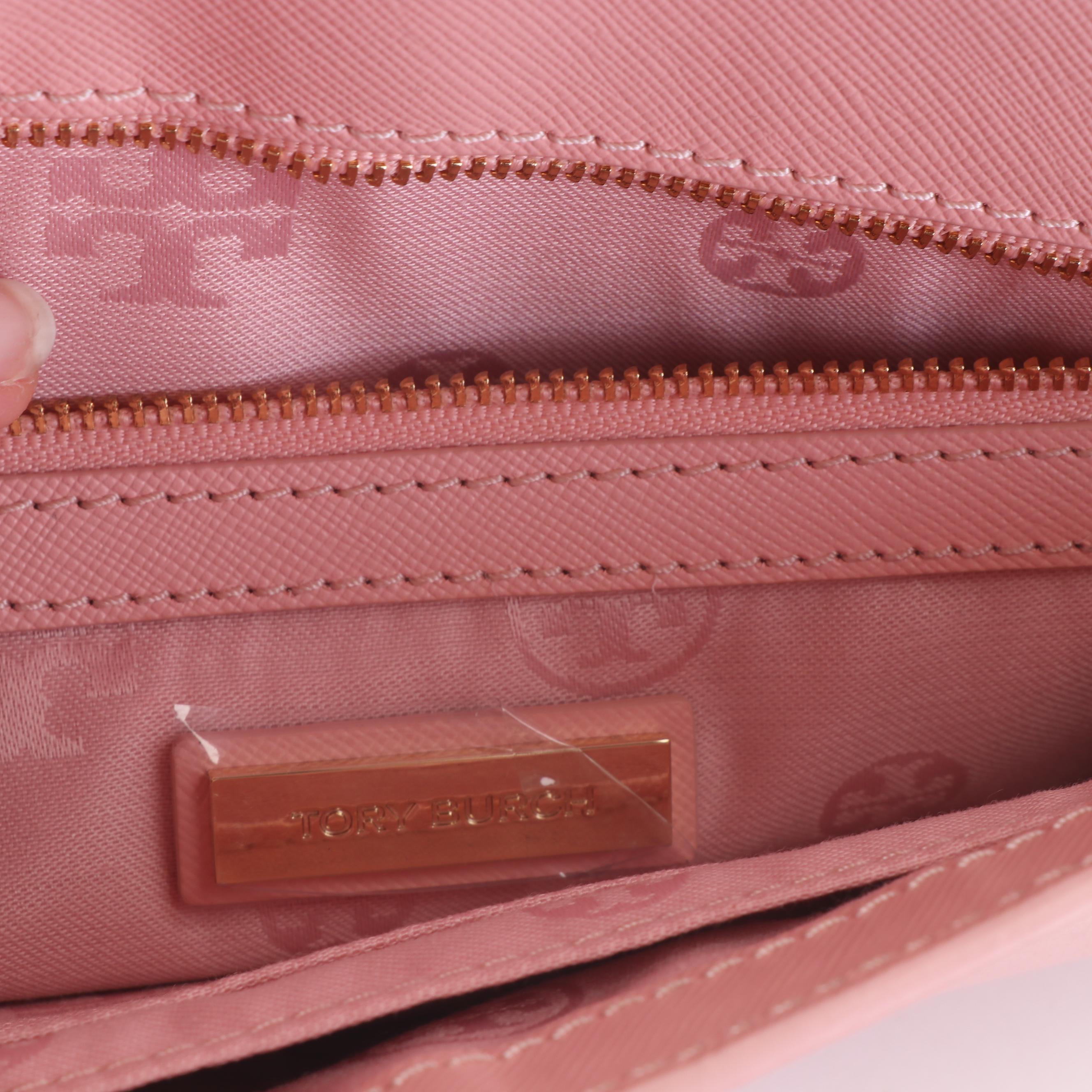 Tory Burch Convertible Bag and Clutch in Saffiano Crosshatch Leather