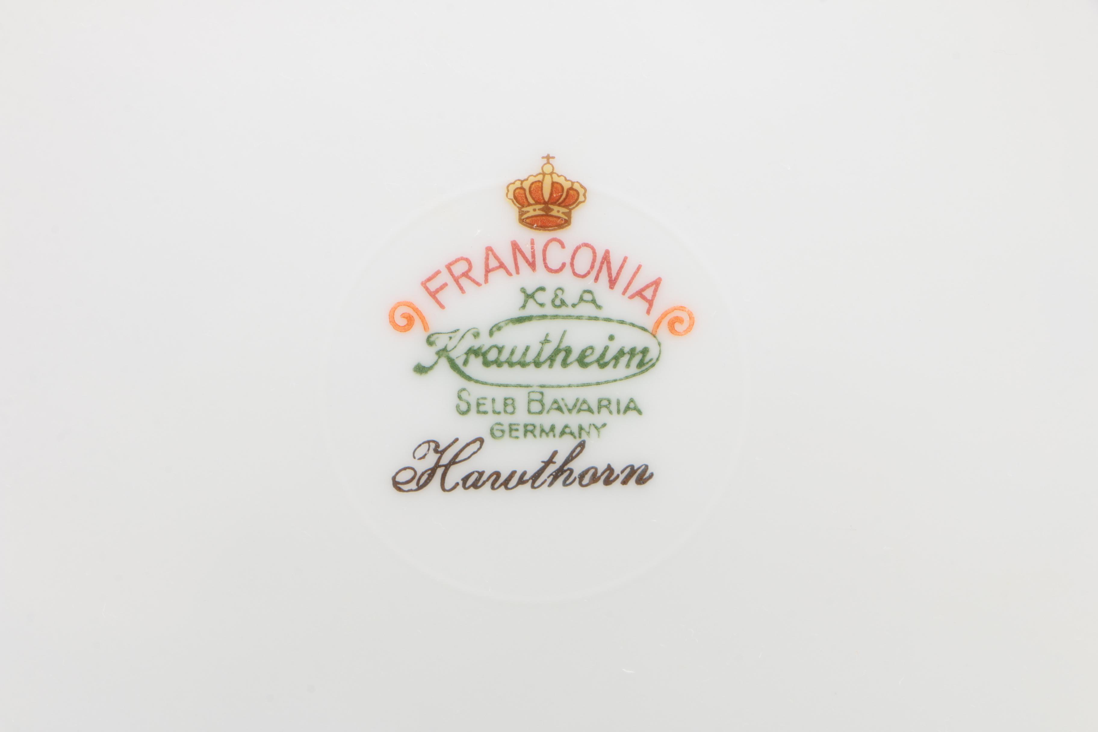 Franconia-Krautheim "Hawthorn" China Dinnerware, 1964 - 1975