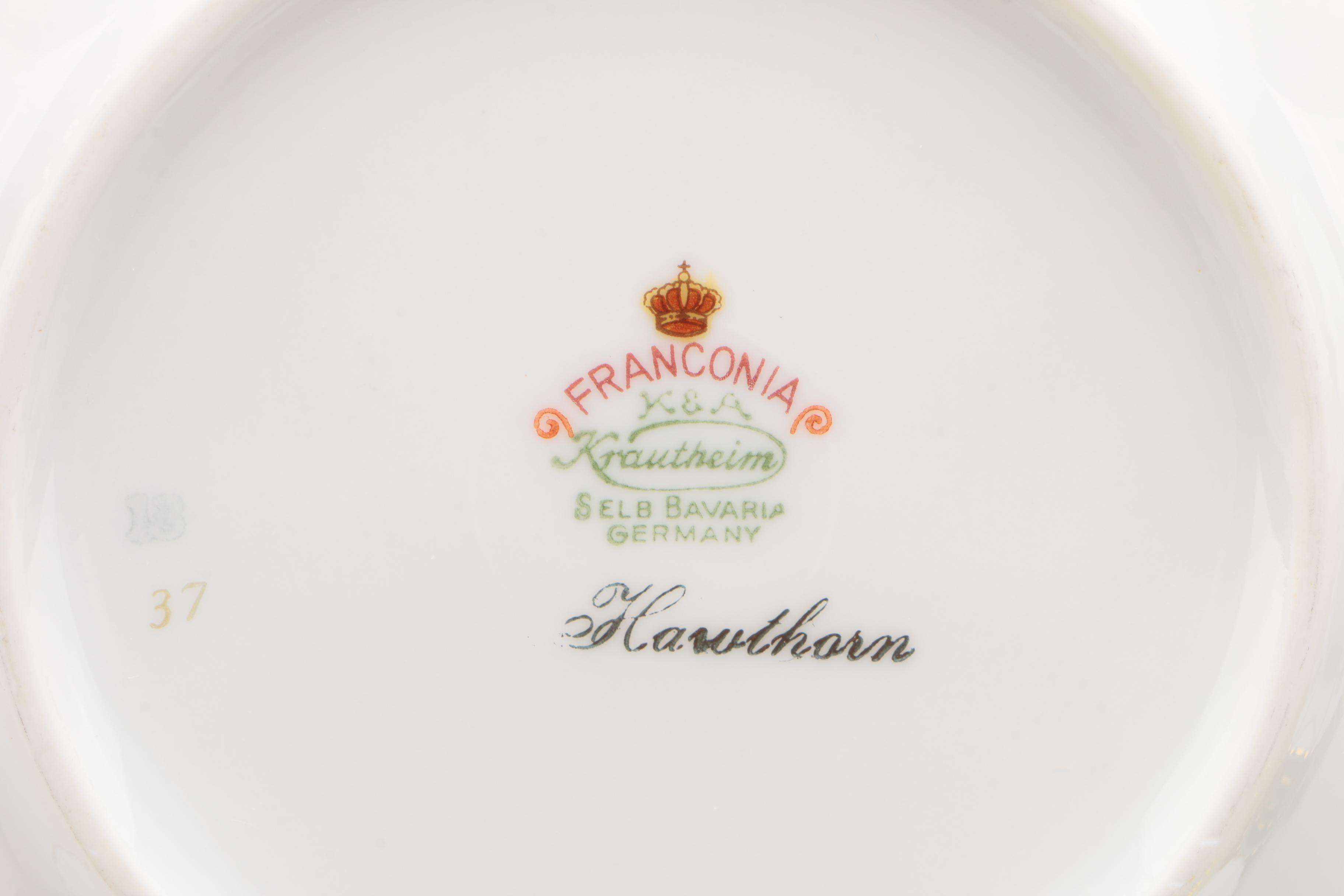 Franconia-Krautheim "Hawthorn" China Dinnerware, 1964 - 1975