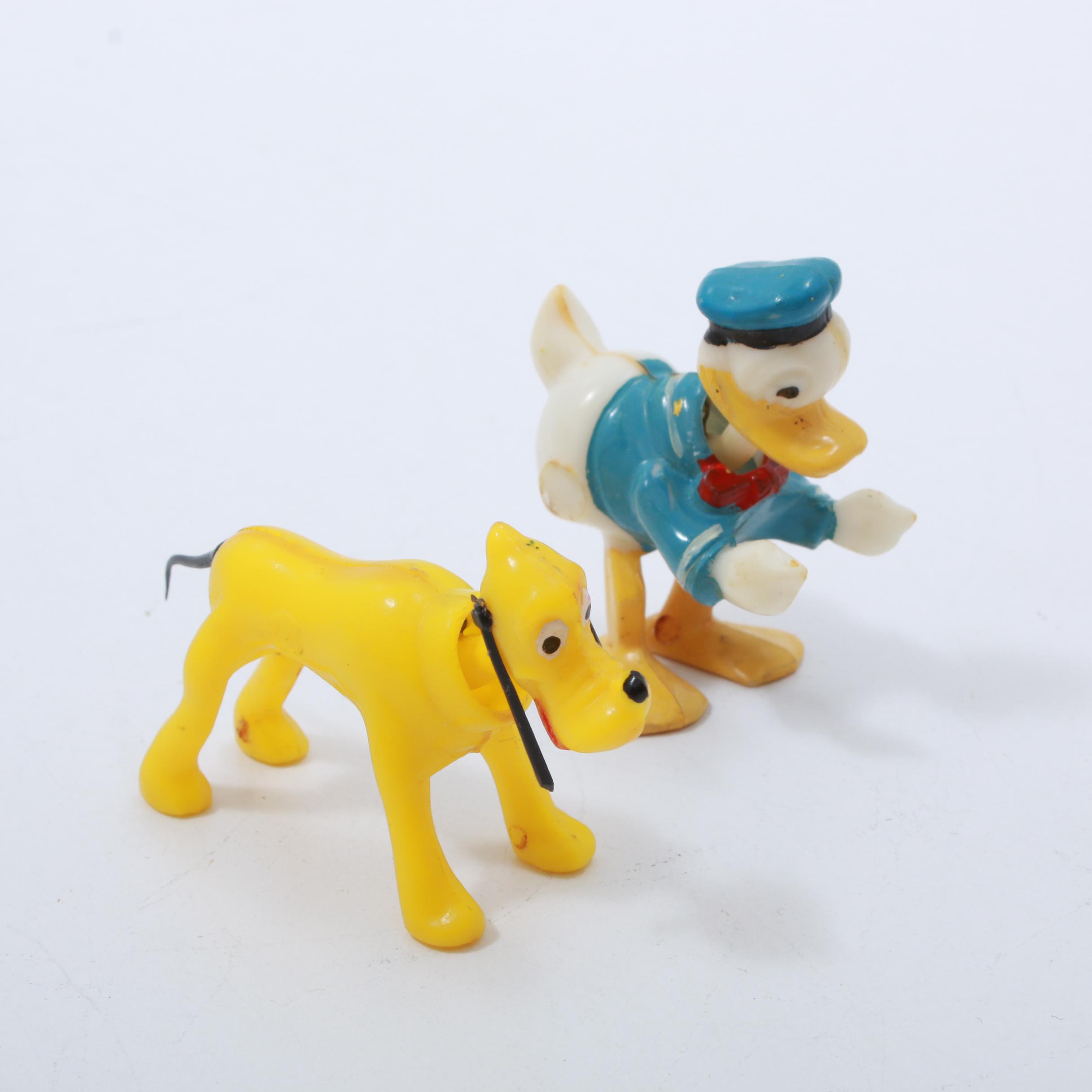 Vintage Disney "Donald Duck" and "Pluto" Mini Bobblehead Toys by Marx