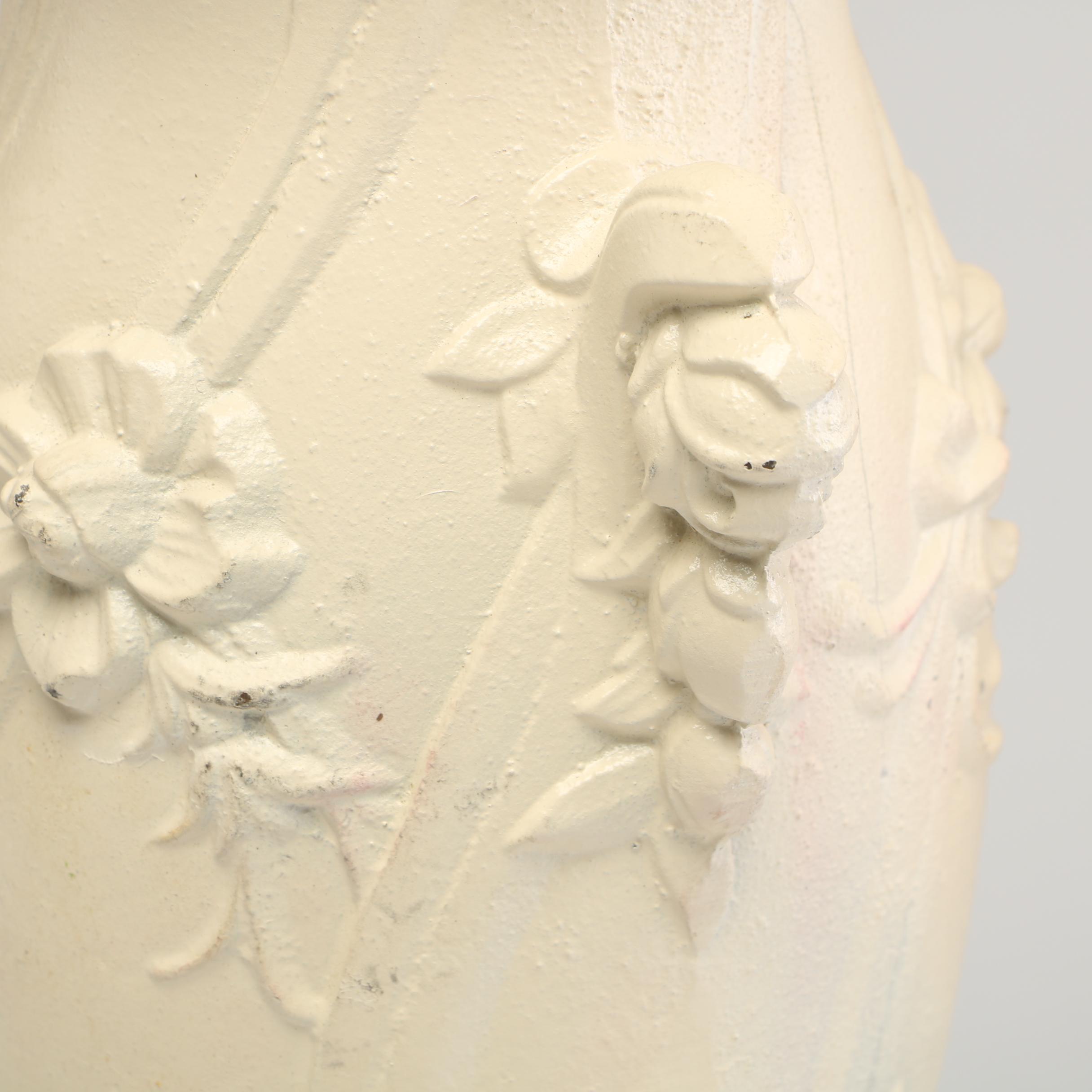 Painted Cast Iron Urns