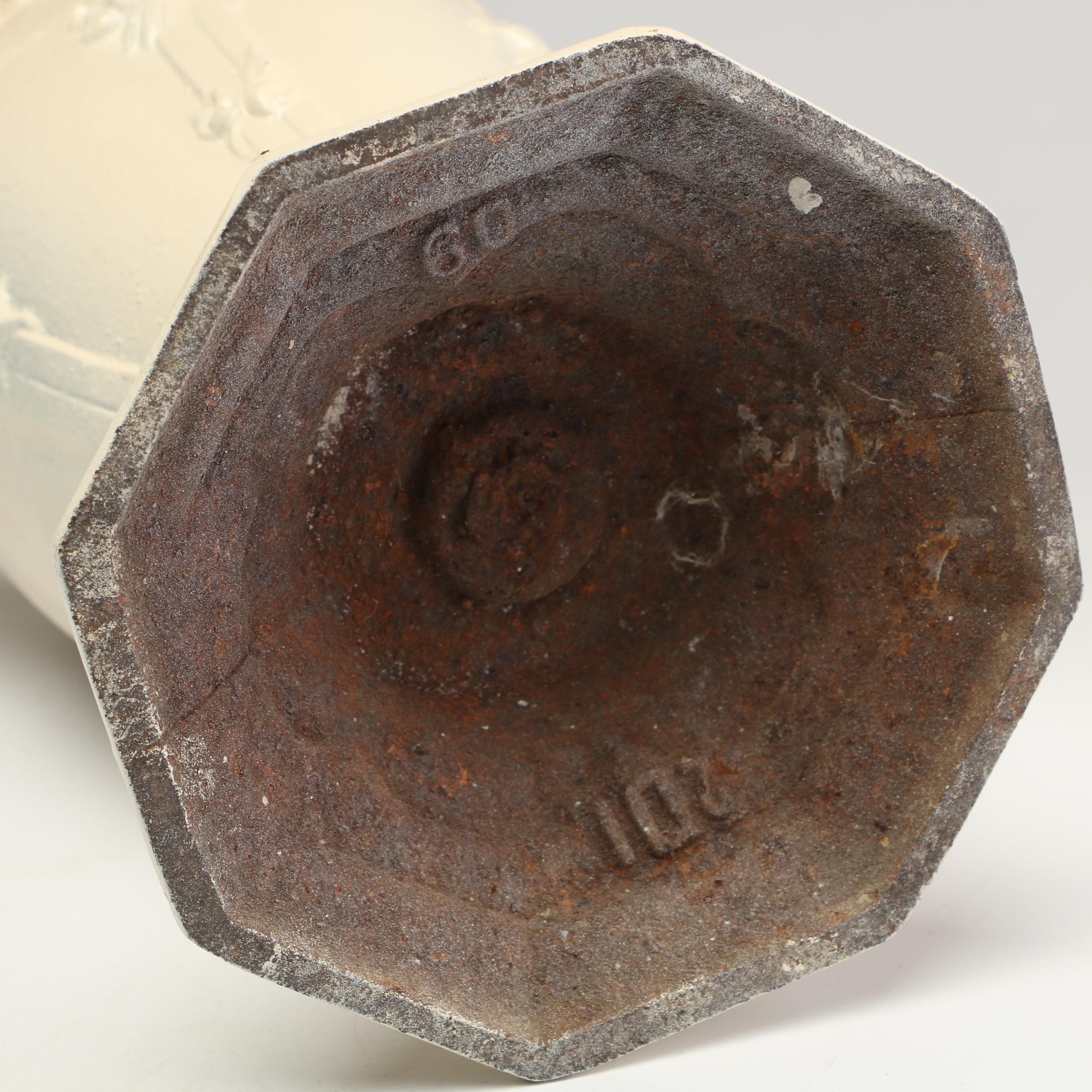 Painted Cast Iron Urns