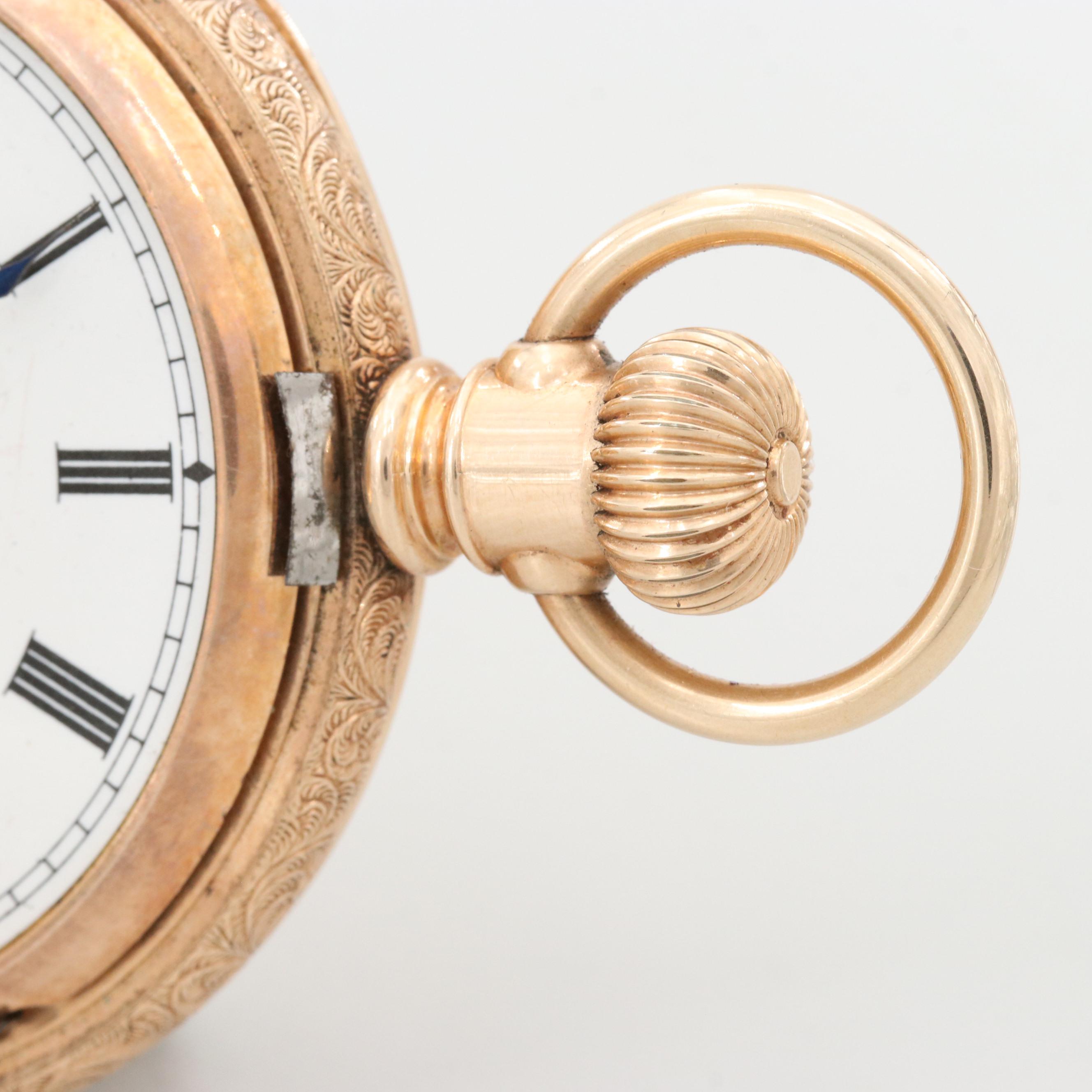 Antique Waltham Gold Filled Hunter Case Pocket Watch, 1888