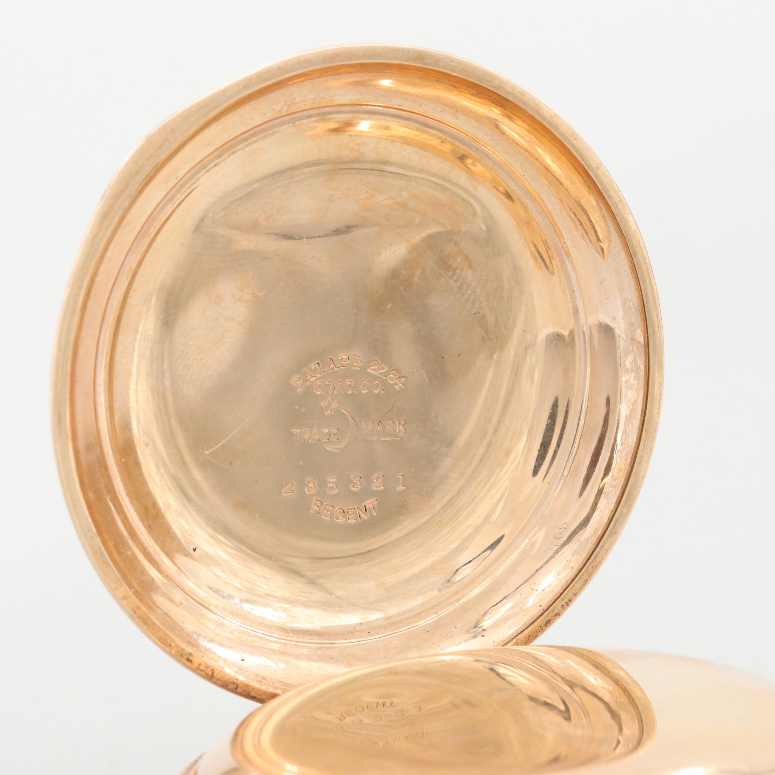 Antique Waltham Gold Filled Hunter Case Pocket Watch, 1888