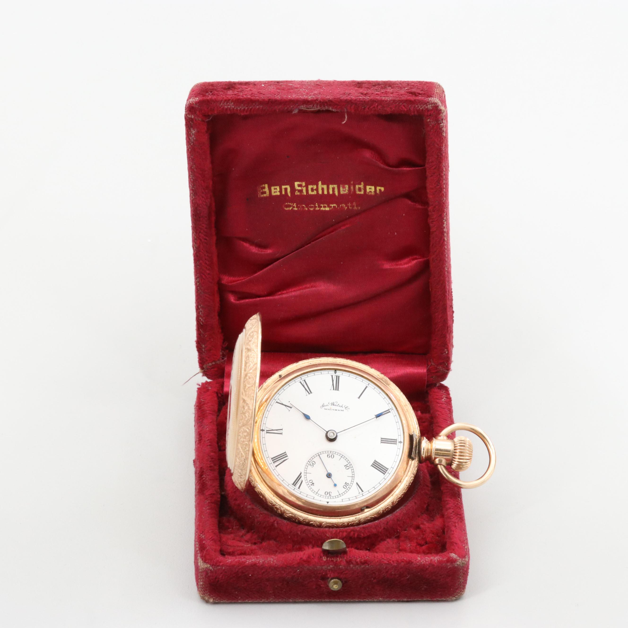 Antique Waltham Gold Filled Hunter Case Pocket Watch, 1888