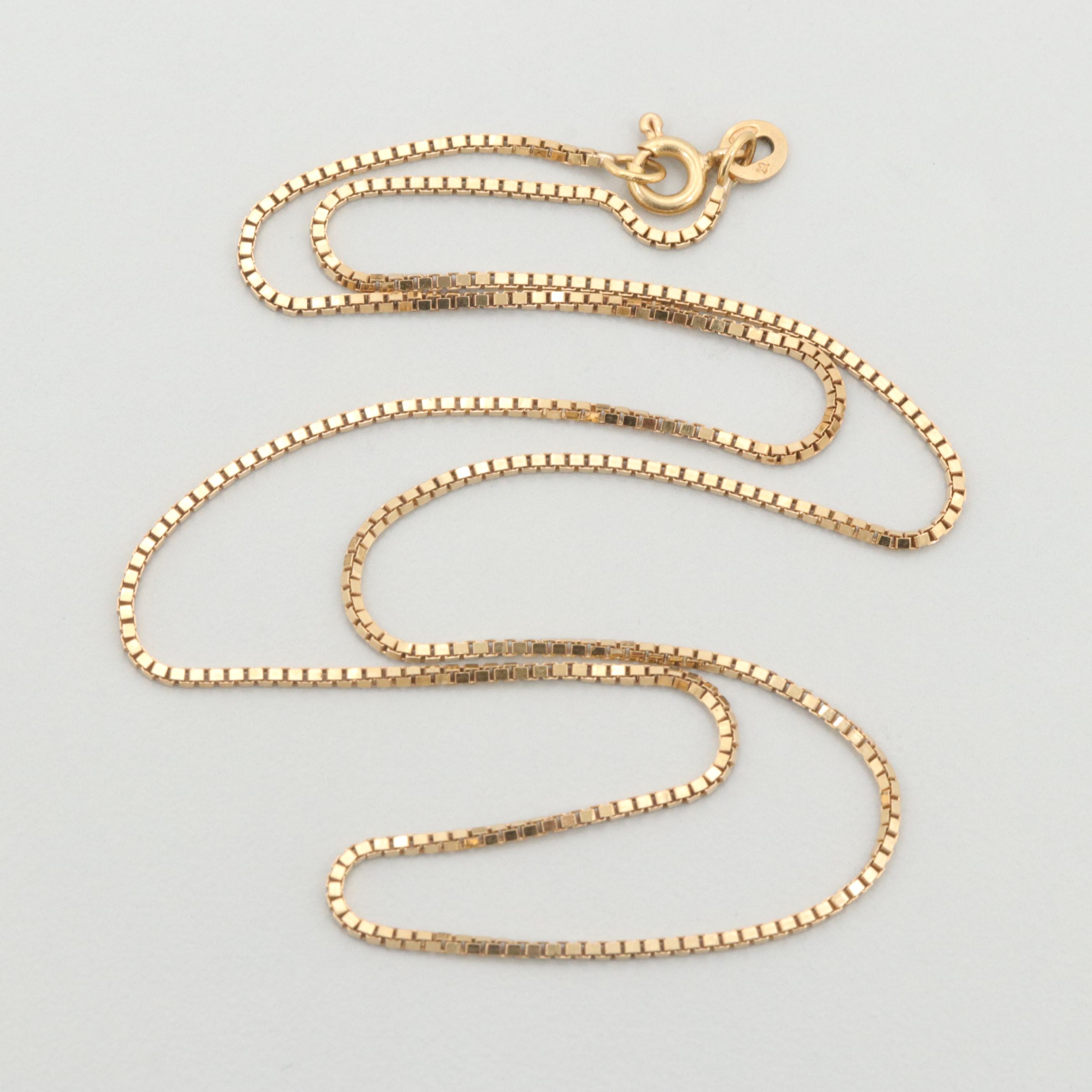 Vintage Italian Balestra 18K Yellow Gold Chain Necklace