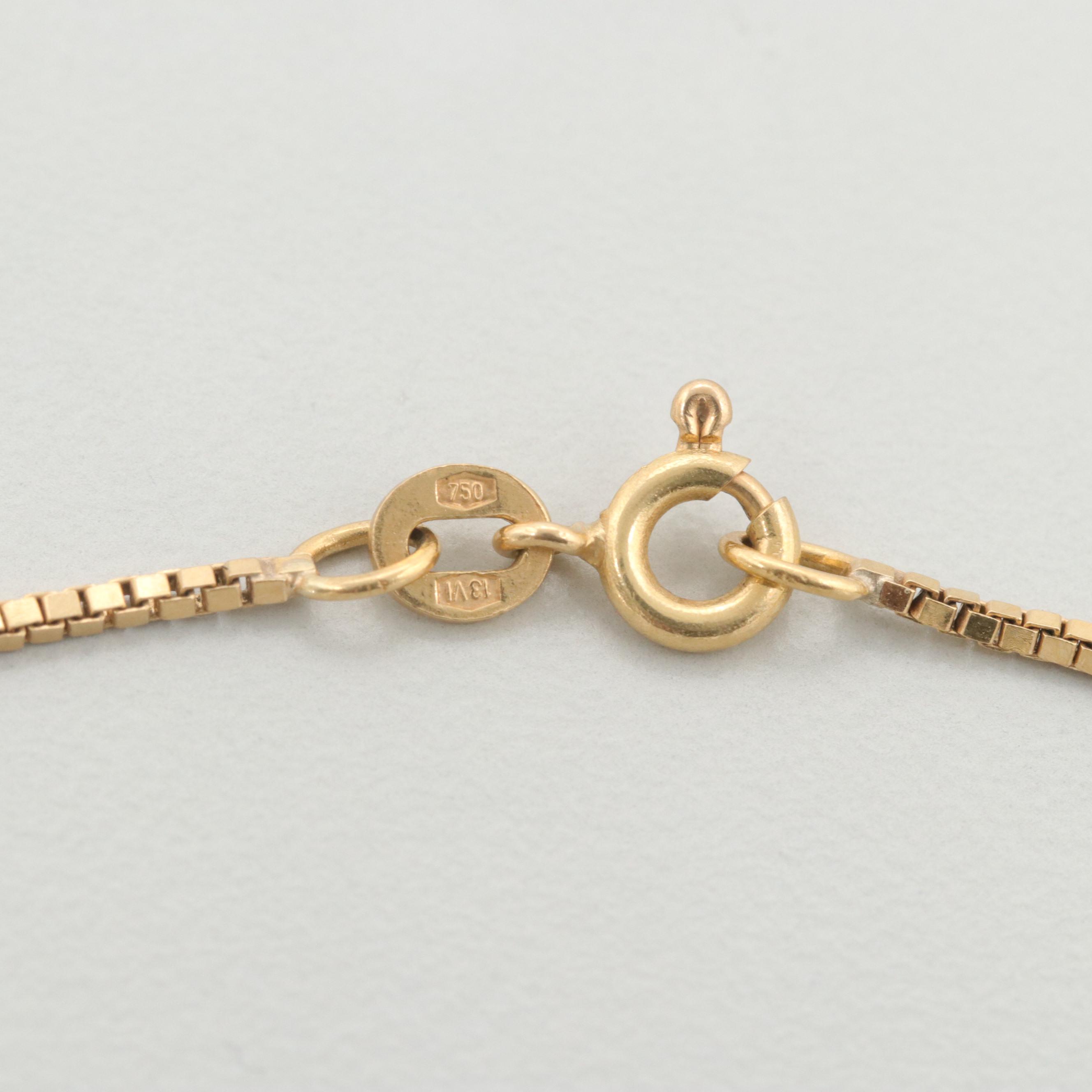 Vintage Italian Balestra 18K Yellow Gold Chain Necklace