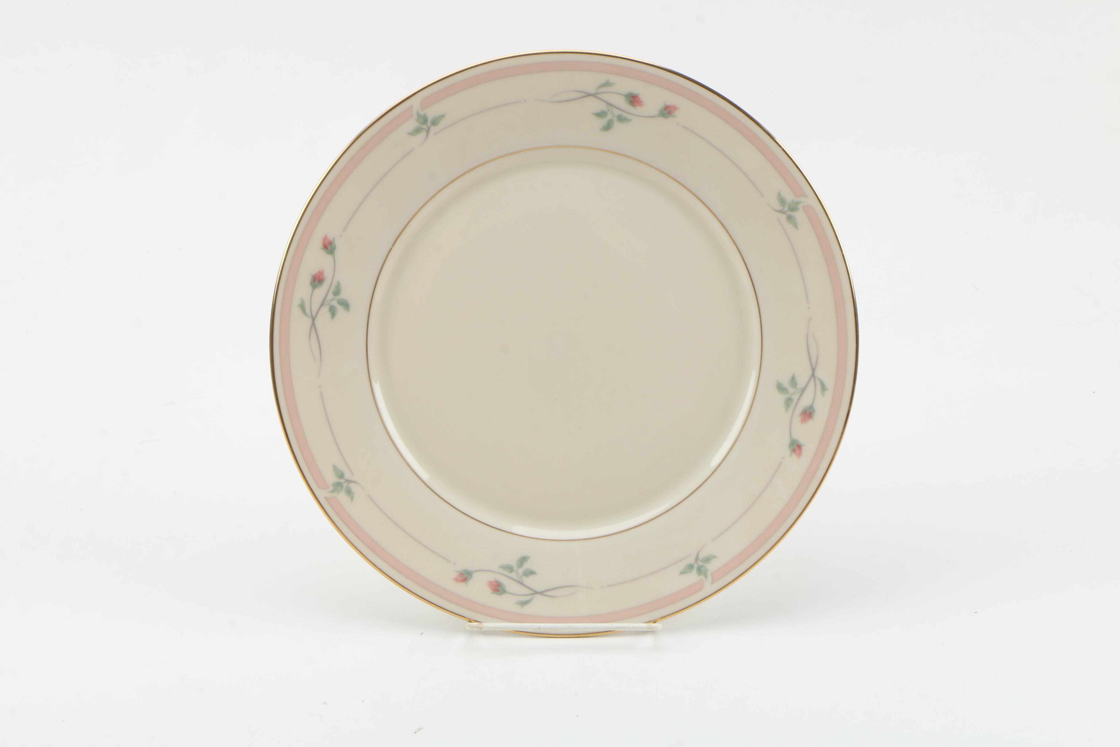 Lenox "Rose Manor Pink" China Dinnerware for Eight, 1985 - 1999