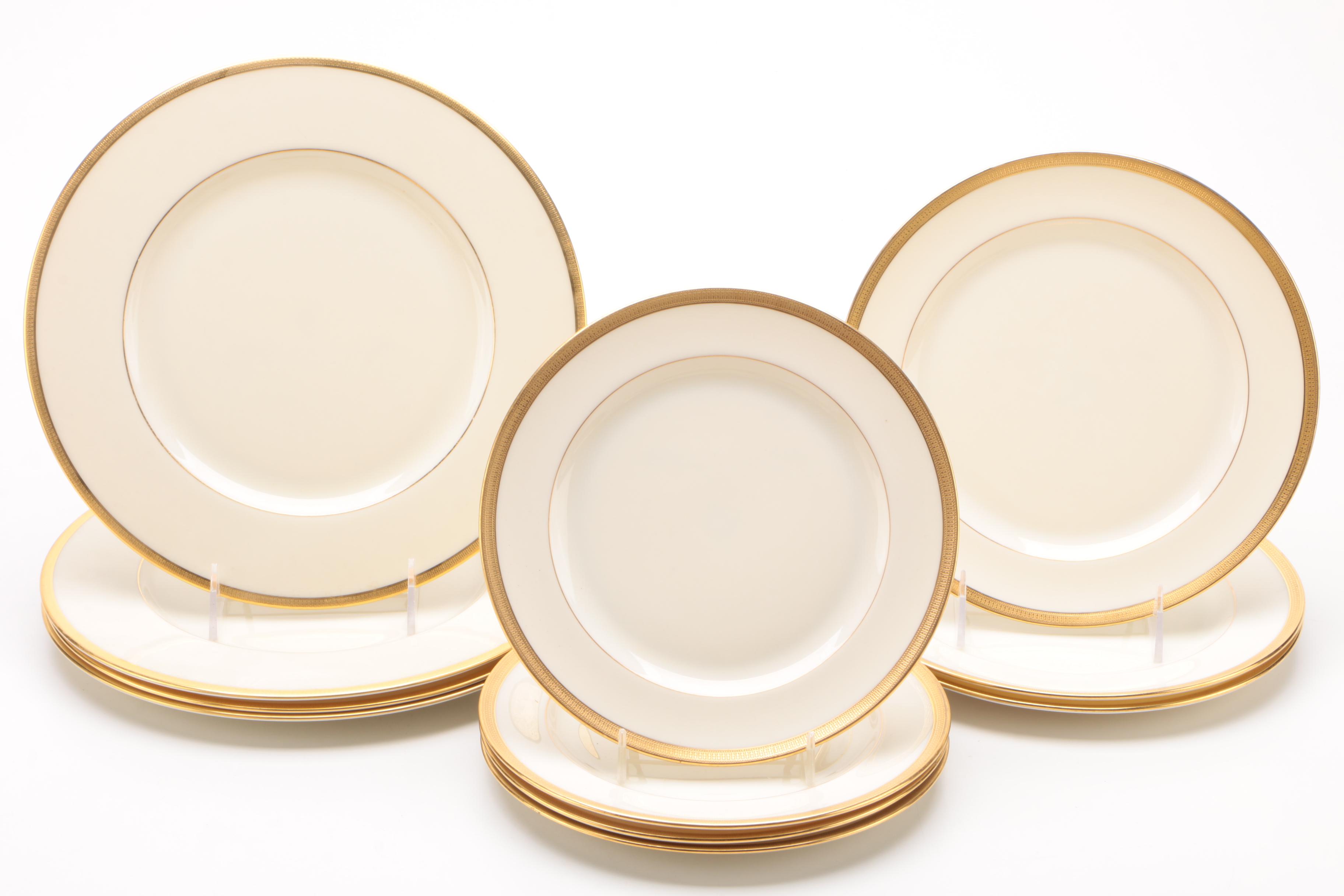 Lenox "Tuxedo" and Other Gold Rimmed Lenox China Dinnerware