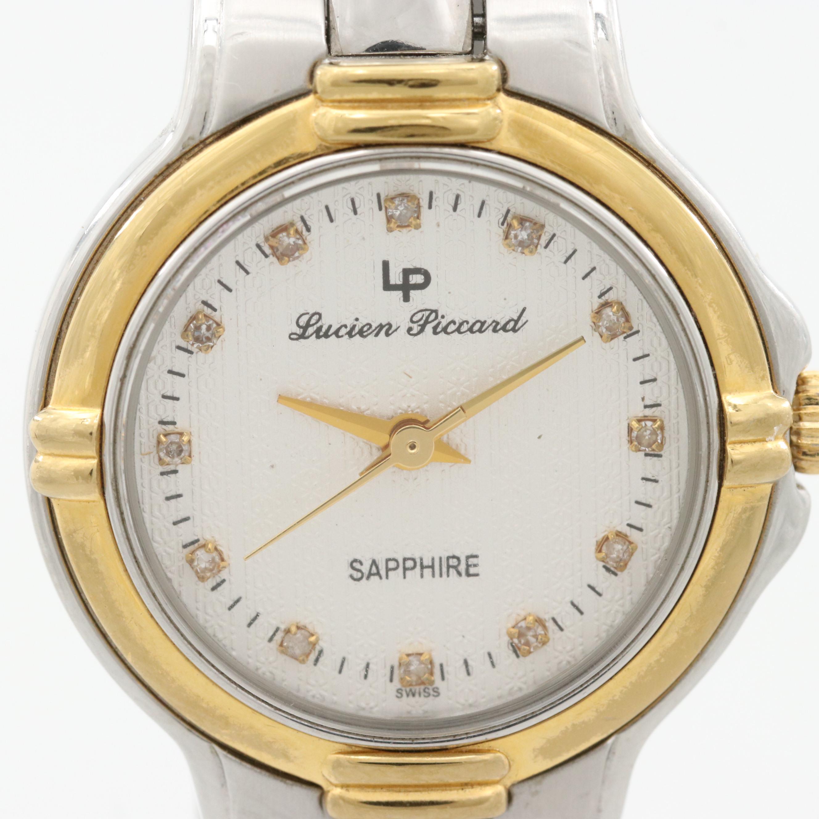 Lucien Piccard Midas Two Tone And Diamond Hour Markers Quartz Watch