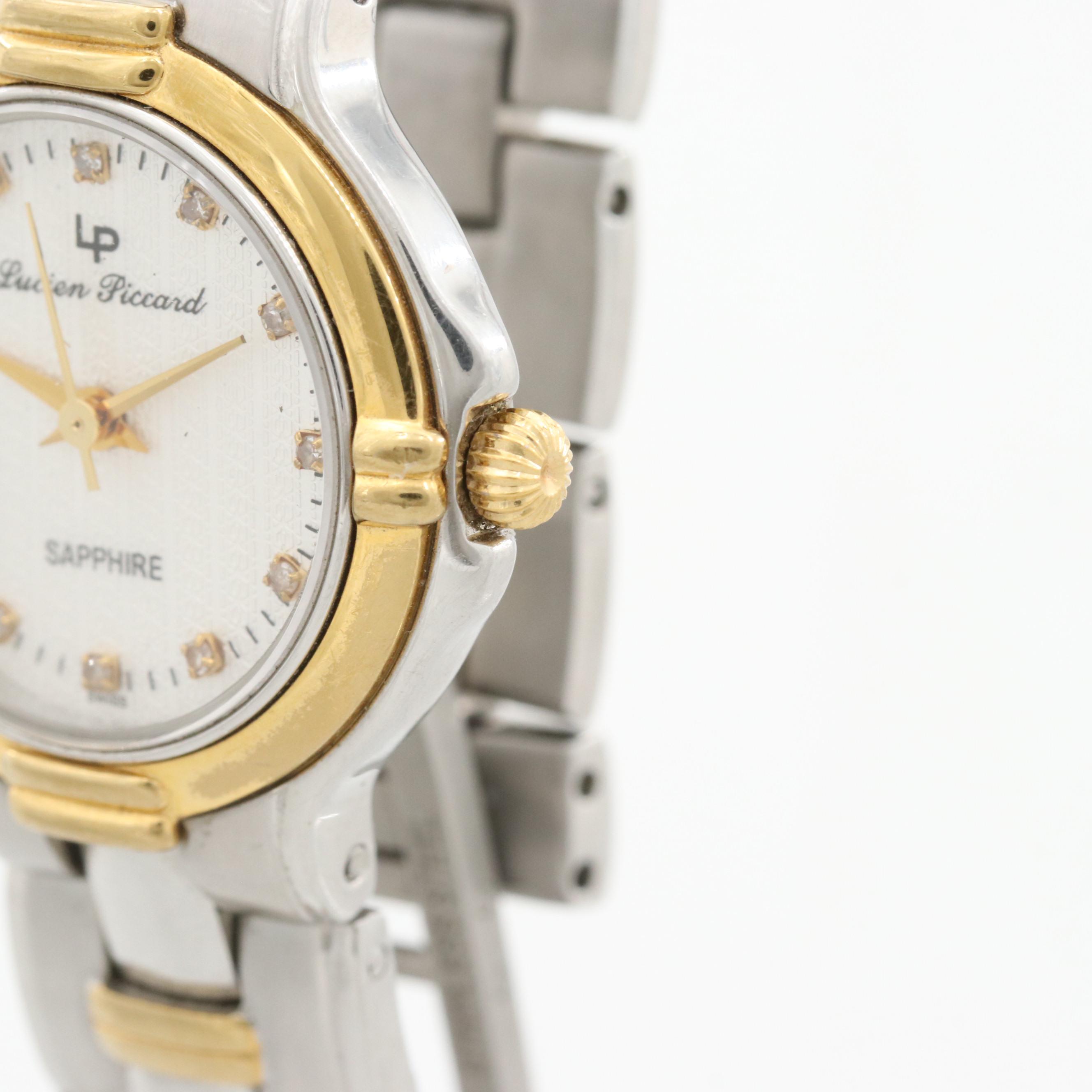 Lucien Piccard Midas Two Tone And Diamond Hour Markers Quartz Watch