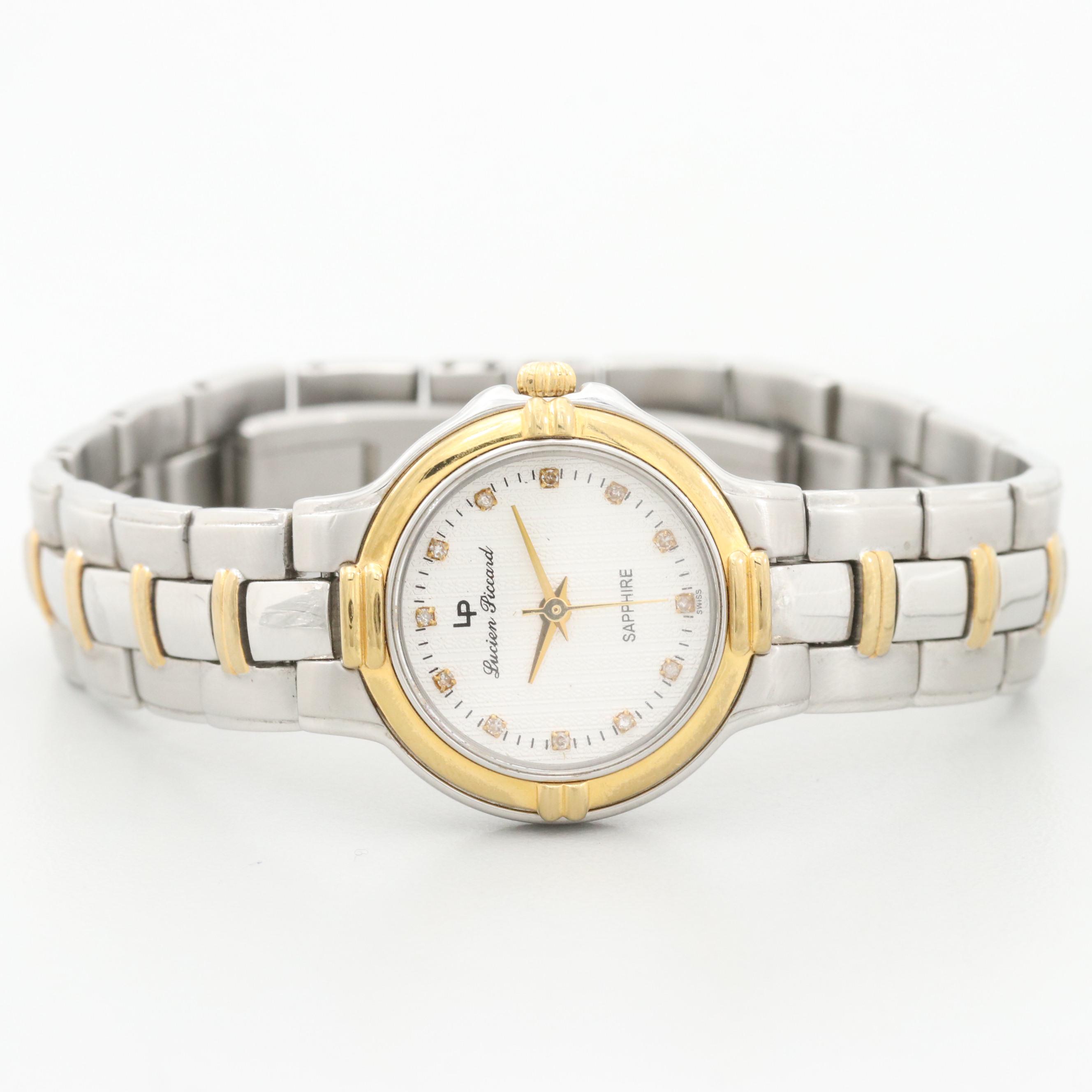 Lucien Piccard Midas Two Tone And Diamond Hour Markers Quartz Watch