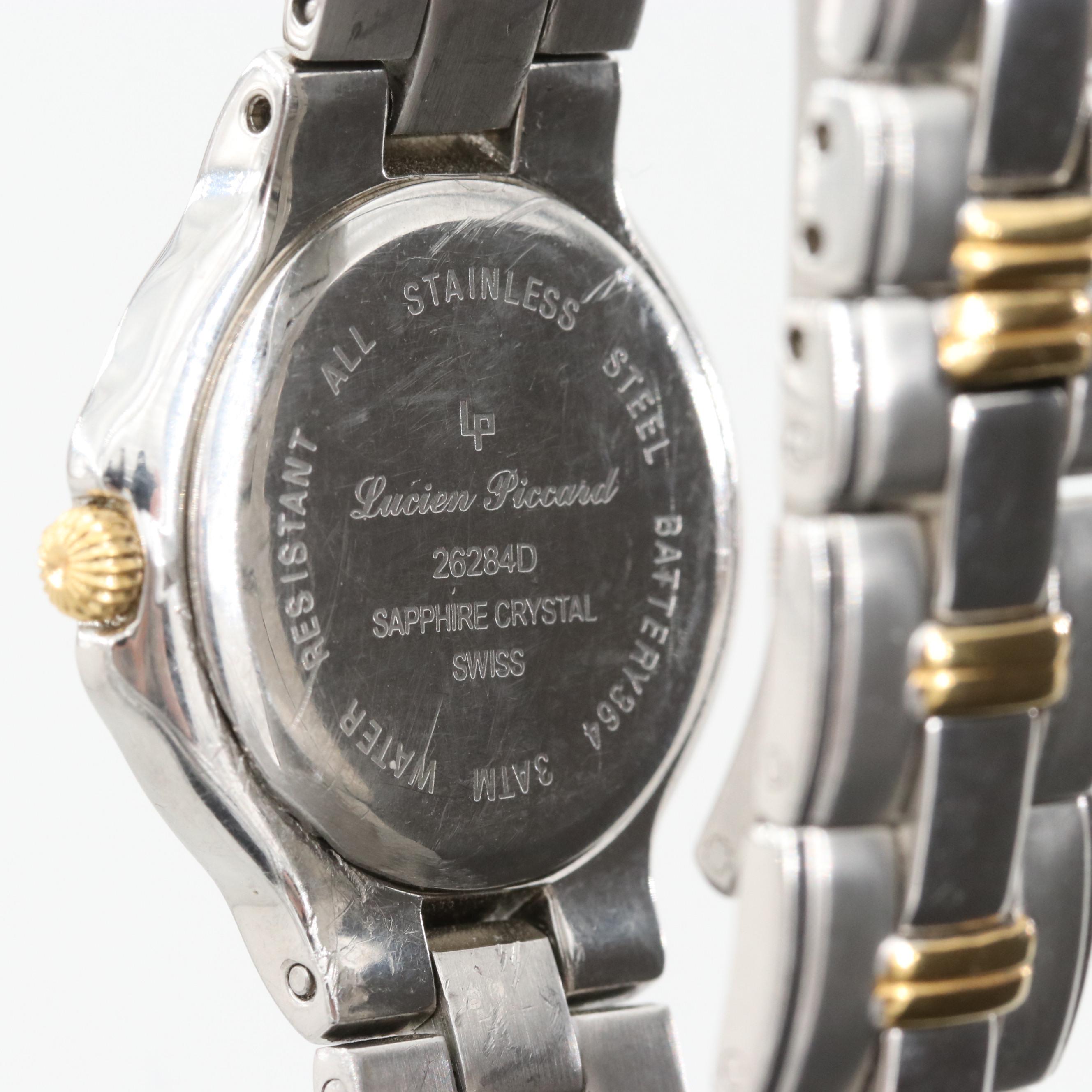 Lucien Piccard Midas Two Tone And Diamond Hour Markers Quartz Watch