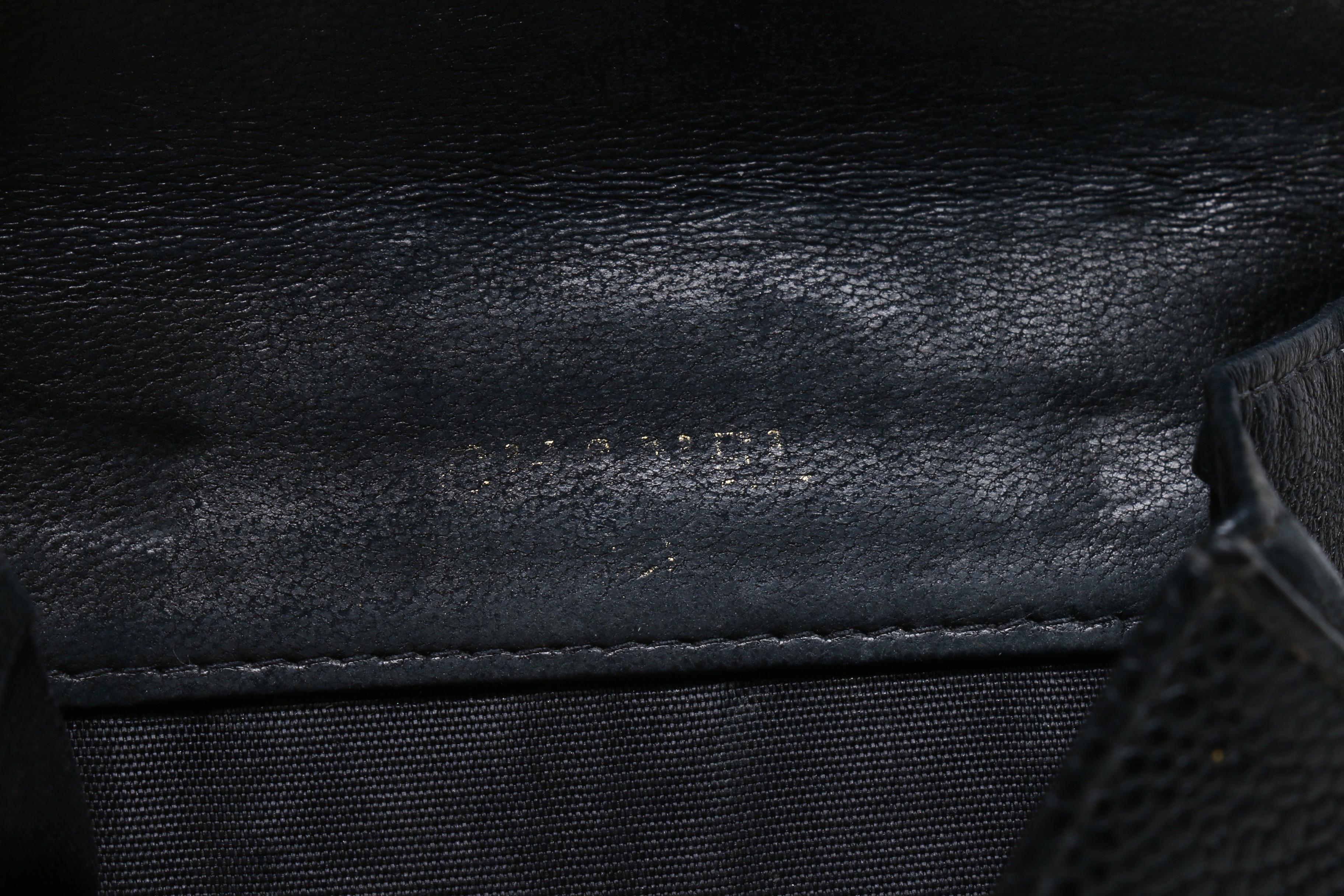 Chanel CC Black Caviar Leather Compact Wallet