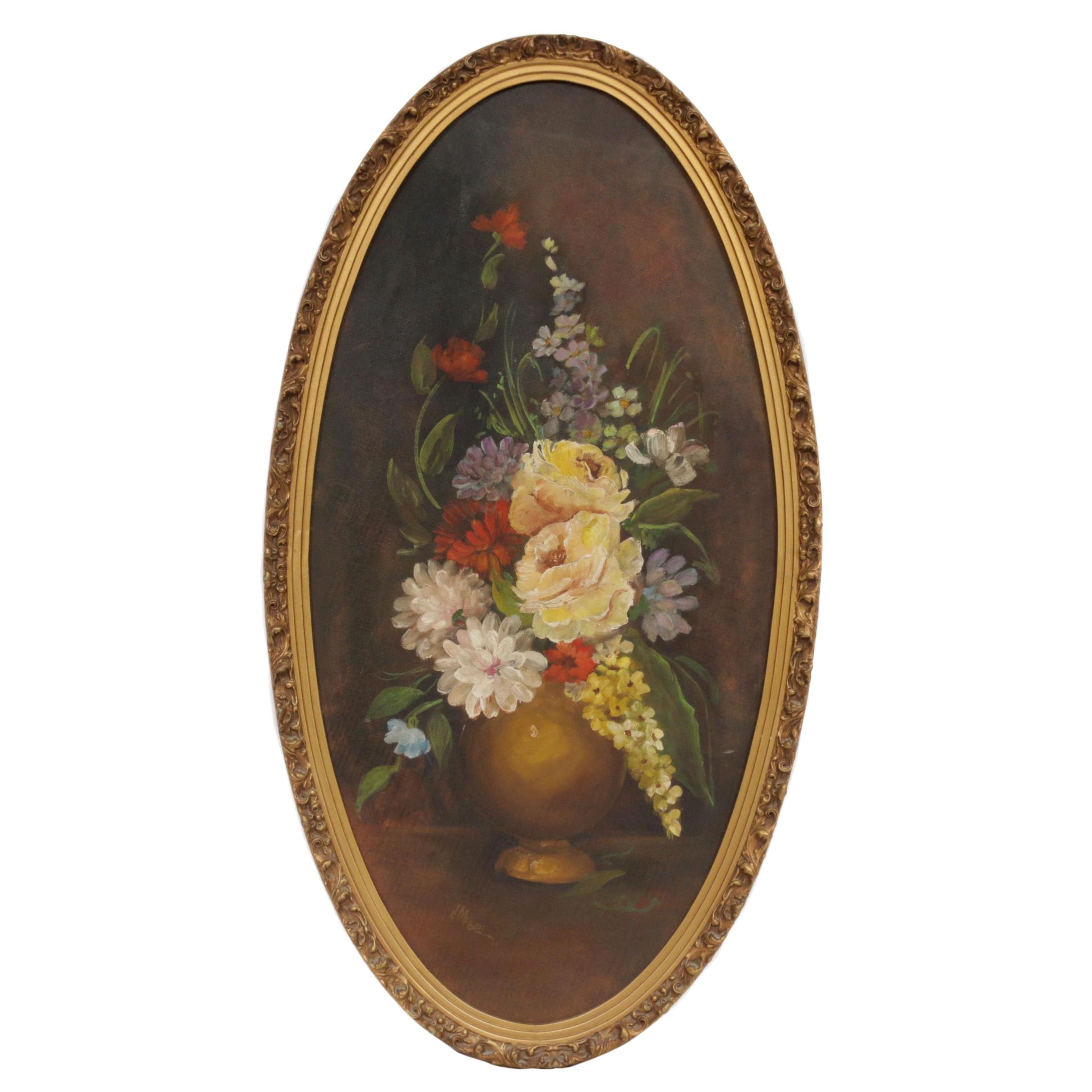 J. Meisel Still Life Oil Painting